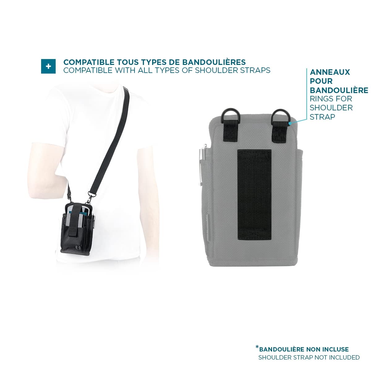 Hands-Free Holster for Handheld Mobile Computer & Smartphone - Belt Clip Carrying Case Pouch (Size S) - Perfect for Warehouse, Delivery & Outdoor Work