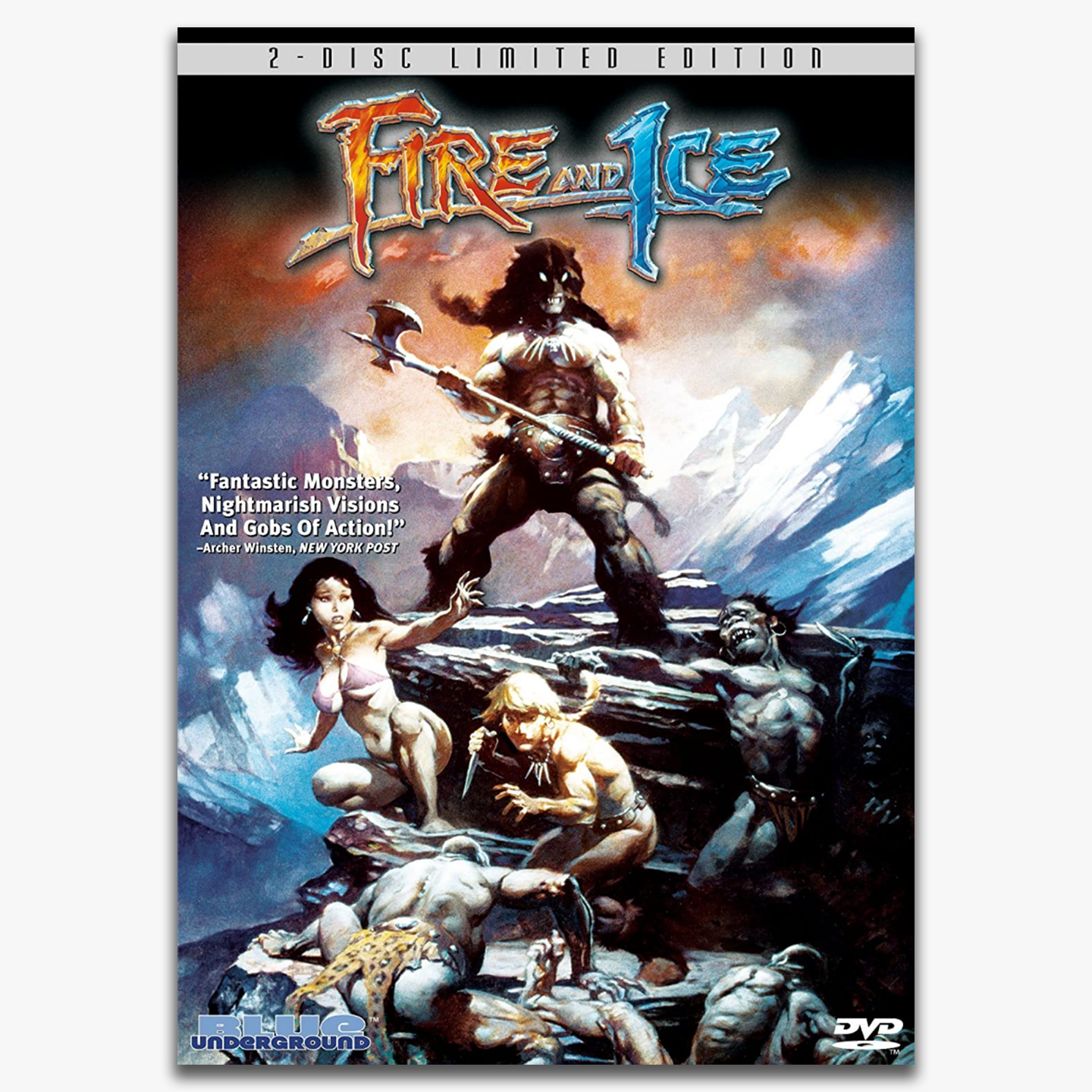 Fire and Ice Limited Edition DVD - Classic Fantasy Adventure Movie for Collectors & Fans - Perfect for Movie Nights, Gifts, and Home Entertainment