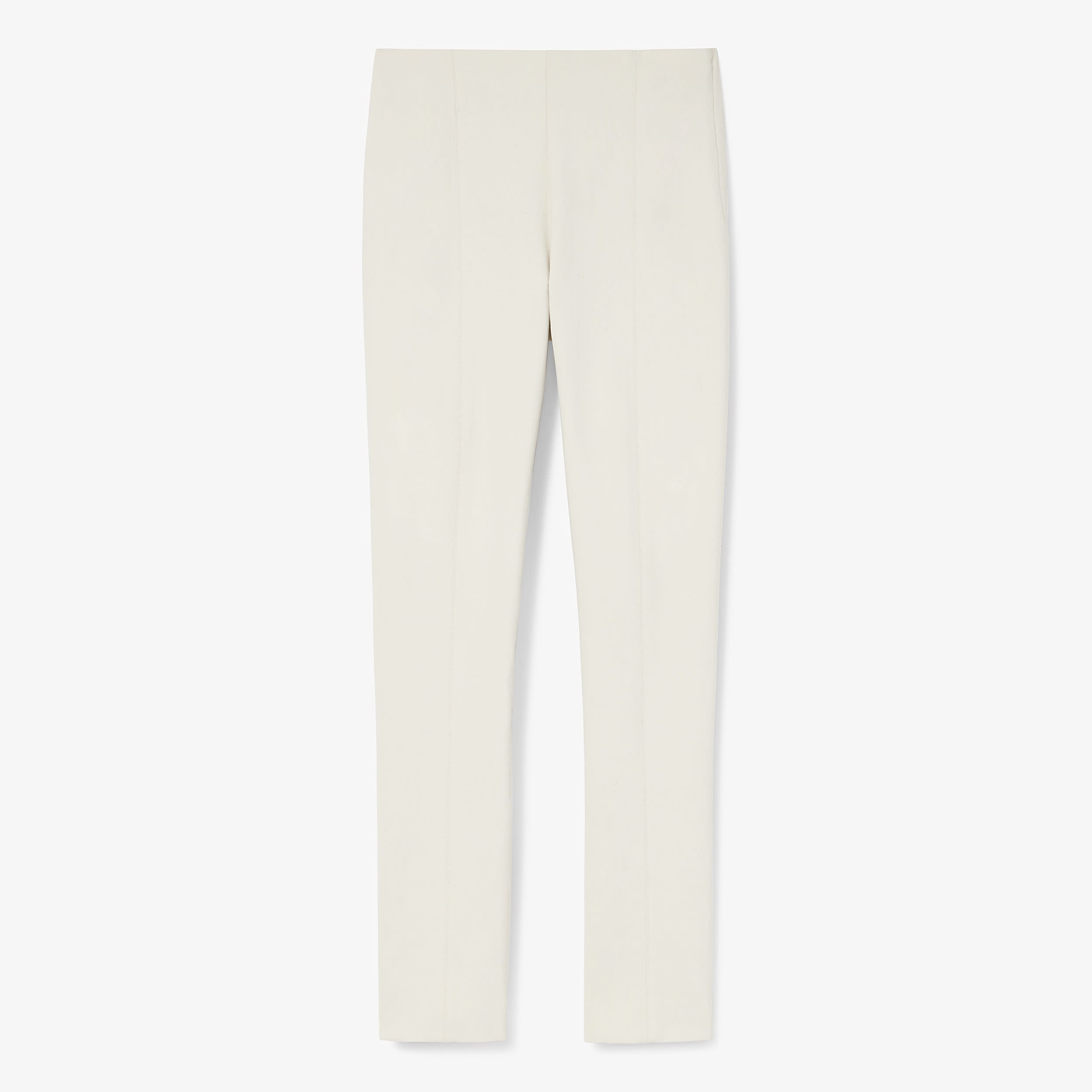 Foster Cigarette Pants for Women - High Waisted Stretch Work Pants in Bone Color - Perfect for Office, Business Casual & Travel