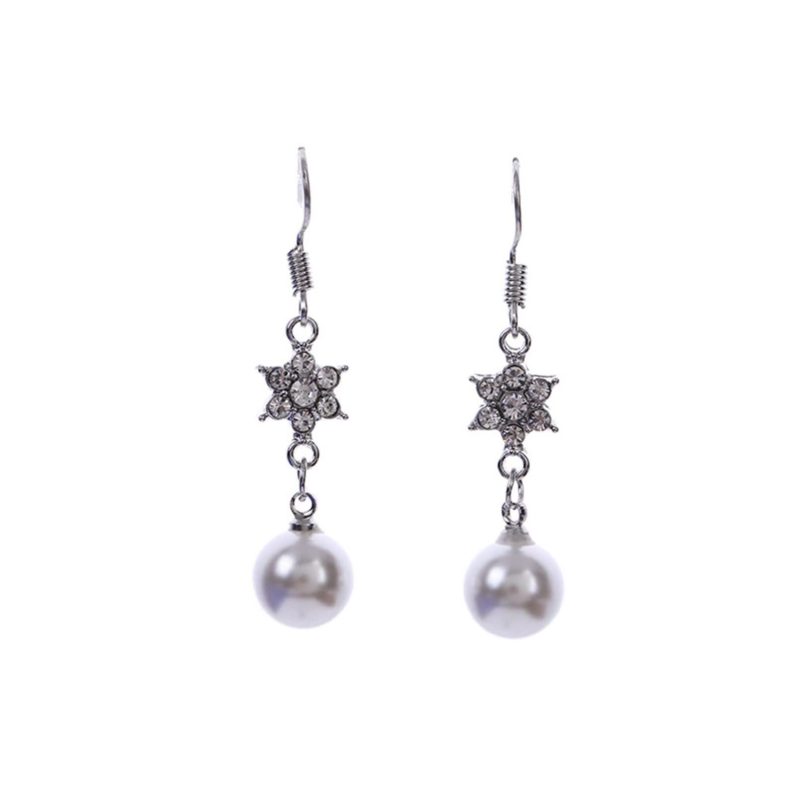 Platinum-Plated Color Changing Teardrop Crystal Dangle Earrings for Women | Elegant Multi-Drop Fashion Jewelry for Parties, Weddings & Evening Events