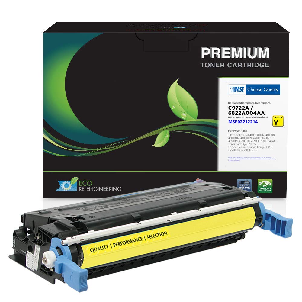 Premium Remanufactured Yellow Toner Cartridge for HP C9722A/641A Printers | High-Quality Replacement | Ideal for Home Offices & Small Businesses