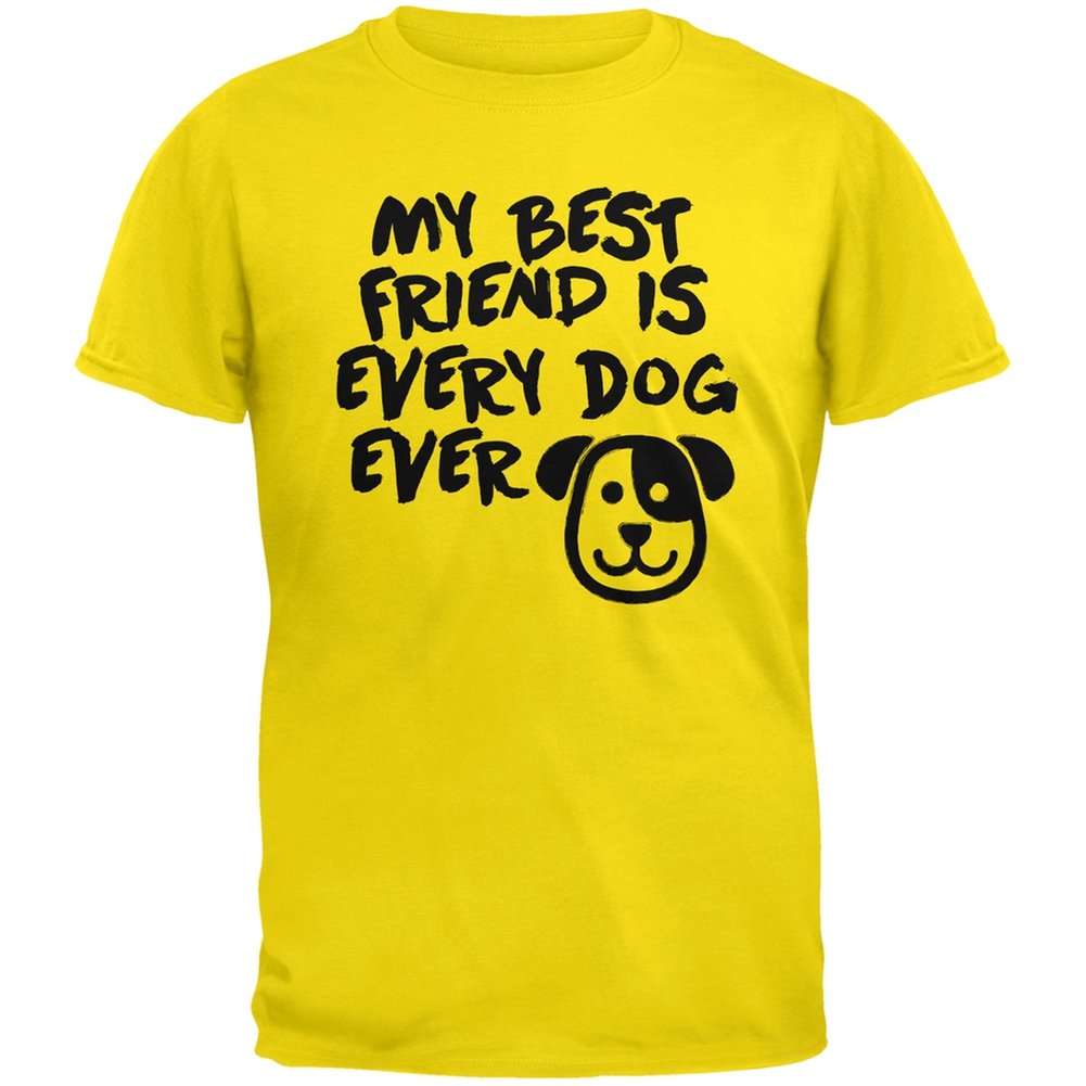 My Best Friend Is Every Dog Ever Yellow Youth T-Shirt - Perfect for Casual Wear, School, and Outdoor Adventures