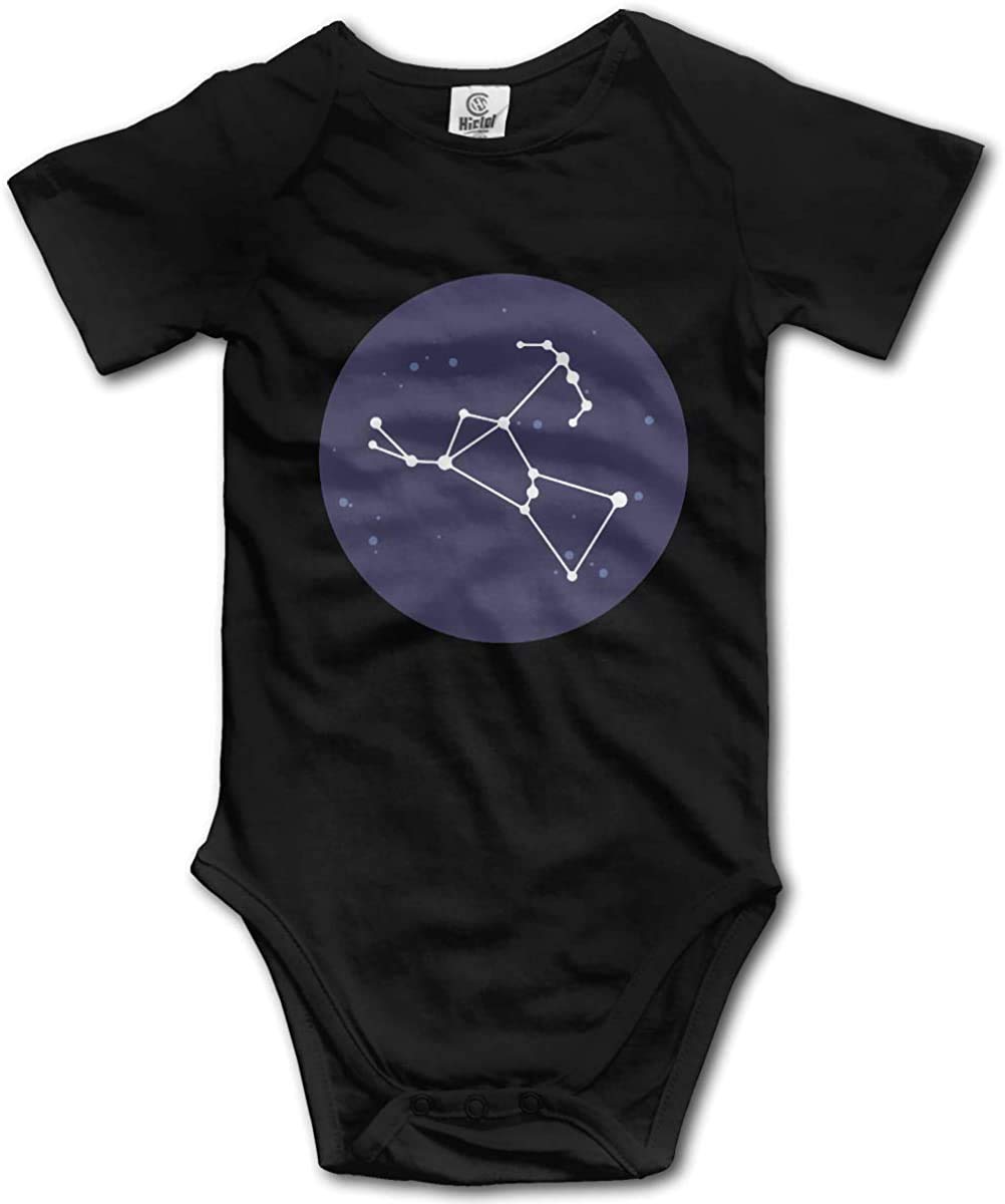 Orion Constellation Baby Bodysuit - Short Sleeve Romper Jumpsuit for Boys & Girls (12-18 Months, Black) - Perfect for Stargazing, Nursery Photos & Everyday Play