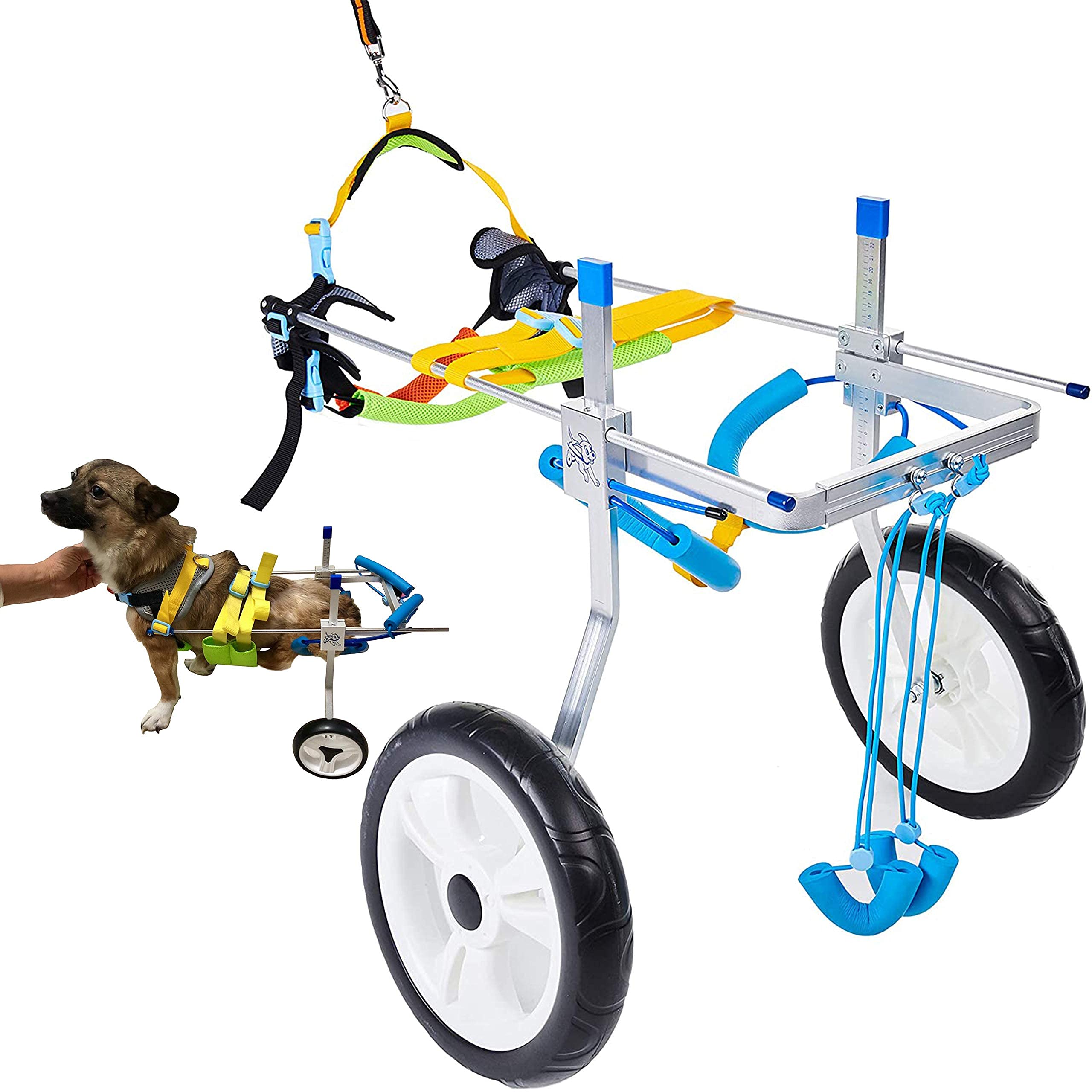 Adjustable Large Dog Wheelchair for Back Legs - Lightweight & Durable Pet Mobility Aid (7 Sizes, Size L) - Ideal for Senior Dogs, Disabled Pets & Post-Surgery Recovery