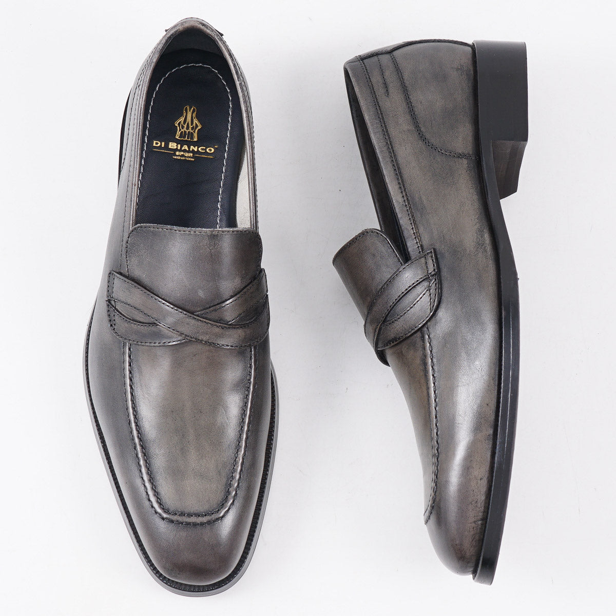 Di Bianco 'Manzoni' Unlined Leather Loafers - Premium Italian Handmade Slip-On Shoes for Men | Perfect for Business Casual, Office & Formal Occasions