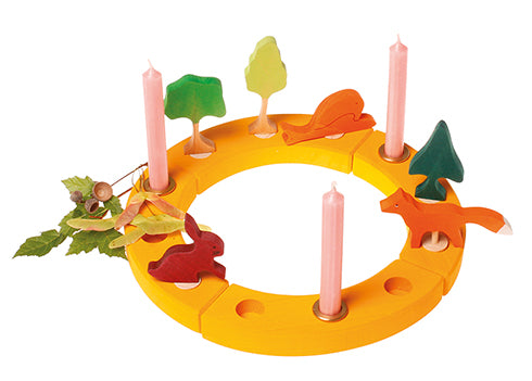 Grimm's Wooden Birthday Ring Decoration - Natural Birch Wood - Perfect for Baby Showers, First Birthdays & Nursery Decor