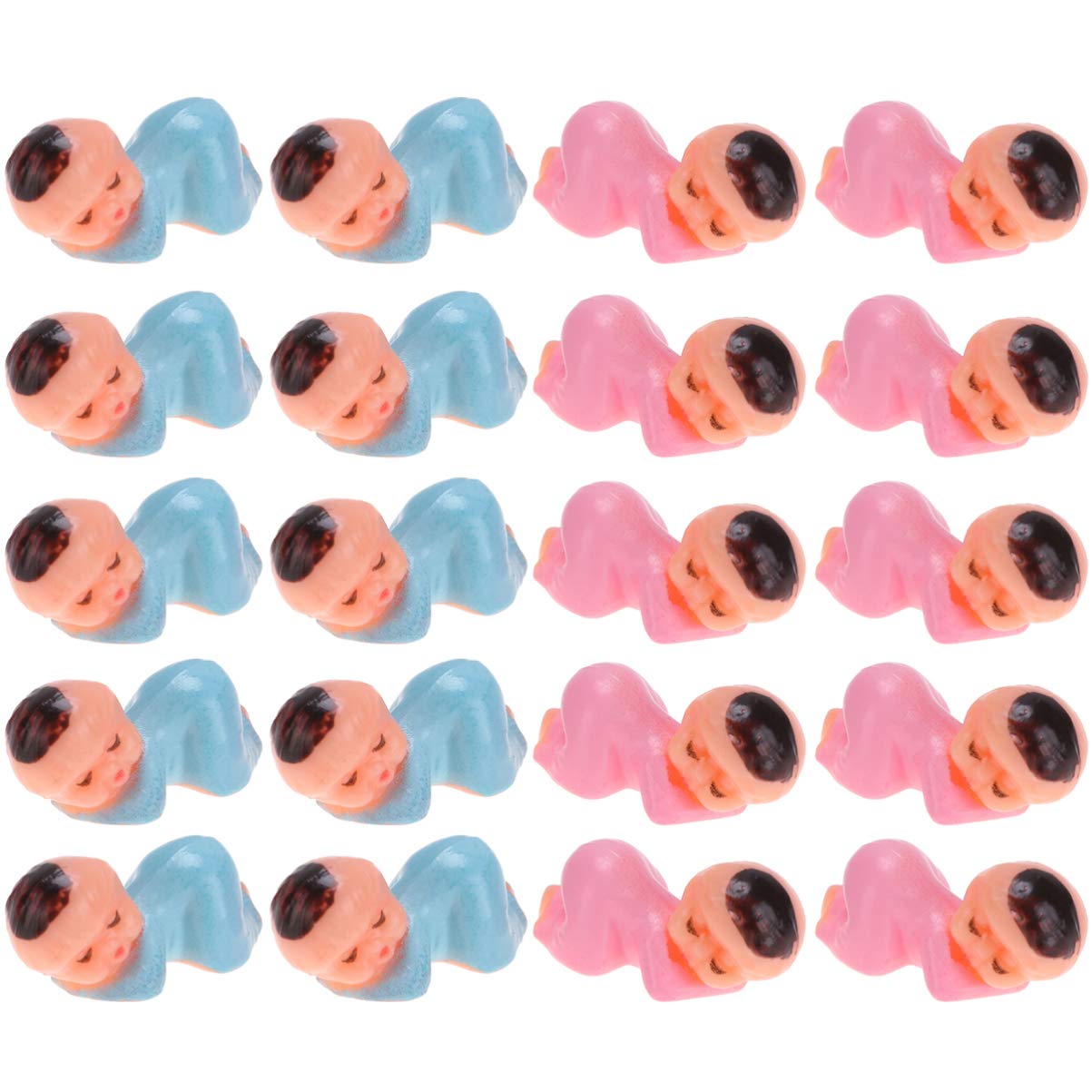 EXCEART 100Pcs Mini Plastic Baby Shower Favors - Tiny Baby Toys for King Cake, Party Decorations & Ice Cube Games | Perfect for Baby Showers, Gender Reveals & Birthday Parties