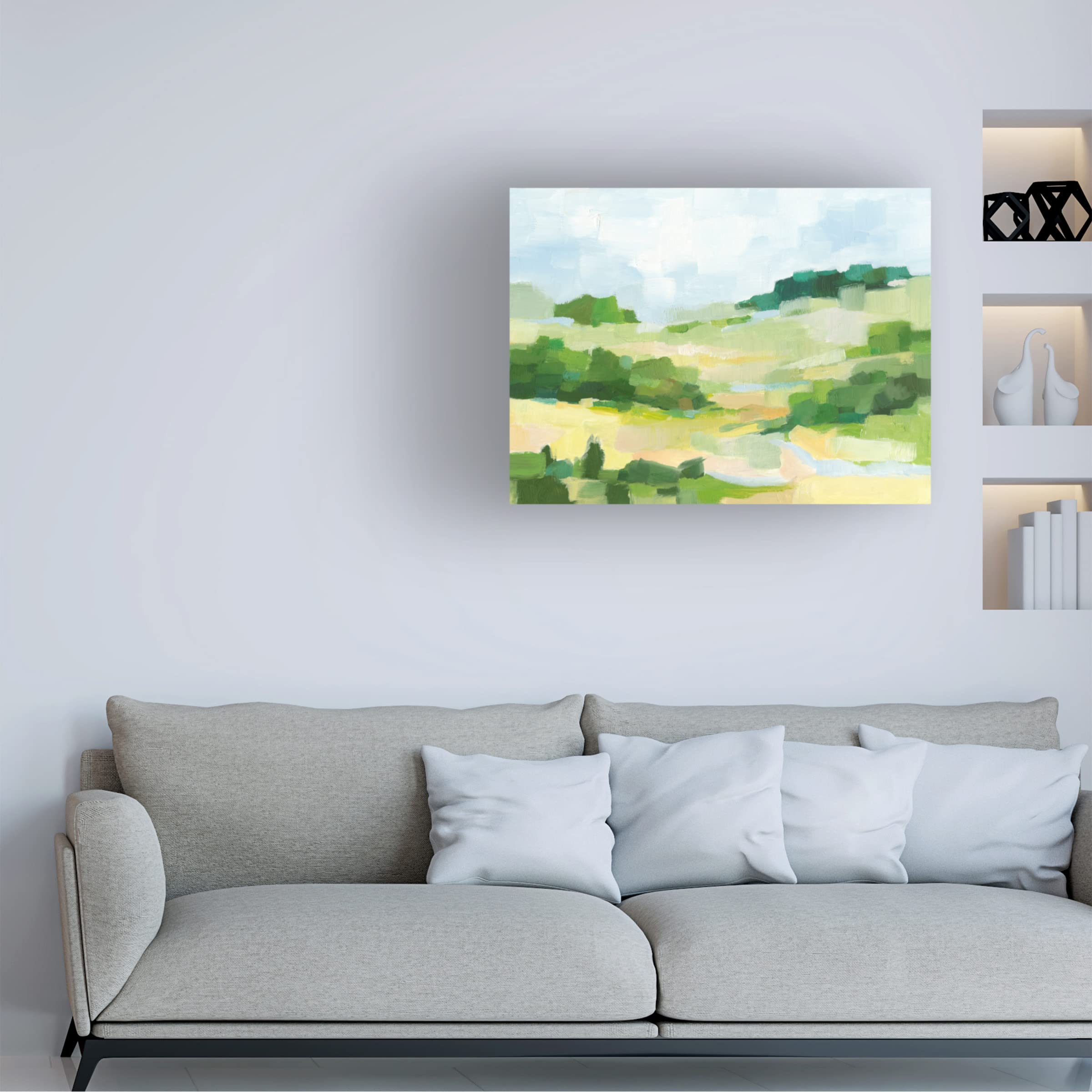 Trademark Fine Art 'Clover Hill I' Canvas Wall Art by Ethan Harper - Nature Landscape Painting for Living Room, Bedroom & Office Decor