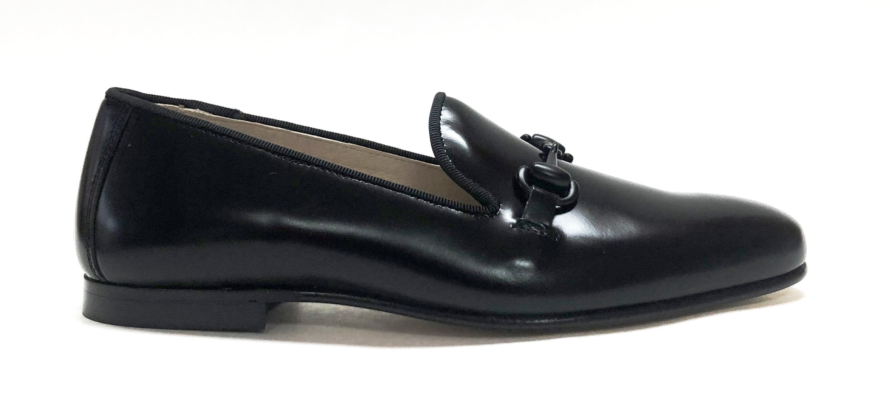 Hoo Black High Shine Chain Loafers for Women - Stylish Slip-On Dress Shoes with Metal Chain Detail - Perfect for Office, Party & Formal Occasions