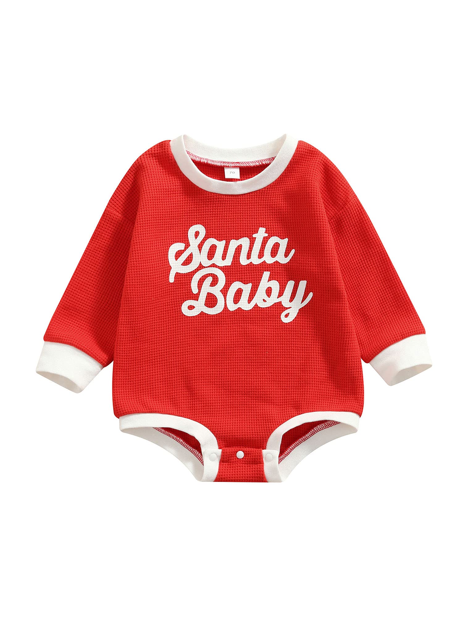 Christmas Baby Outfit for Boys & Girls - Newborn Santa Romper Jumpsuit with Long Sleeves | Perfect for Holiday Photos, Family Gatherings & Festive Celebrations