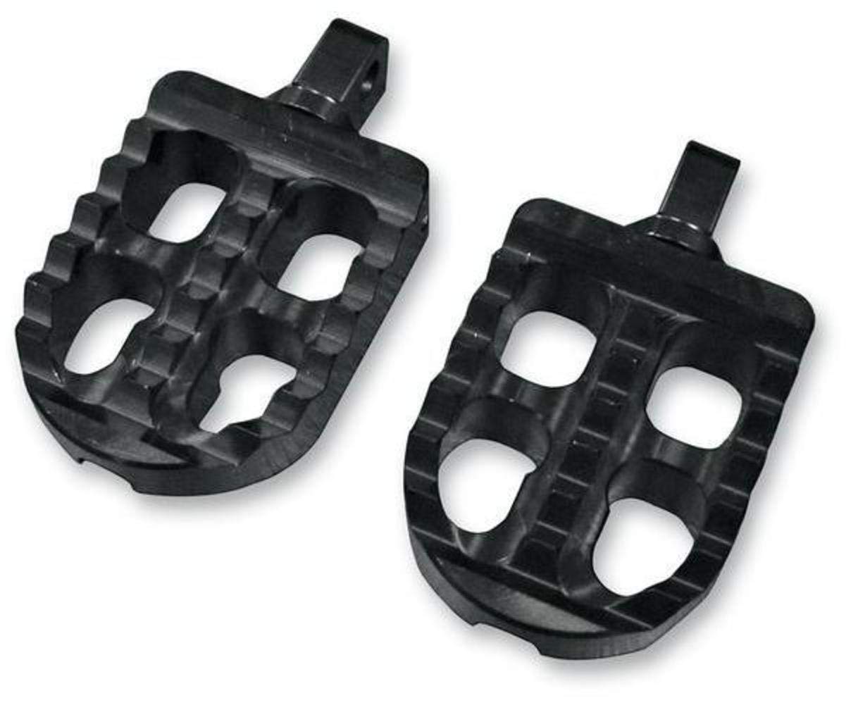 Joker Machine Black Short Adjustable Serrated Footpegs for Harley Davidson 08-57-1 - Motorcycle Riding Comfort & Control Upgrade