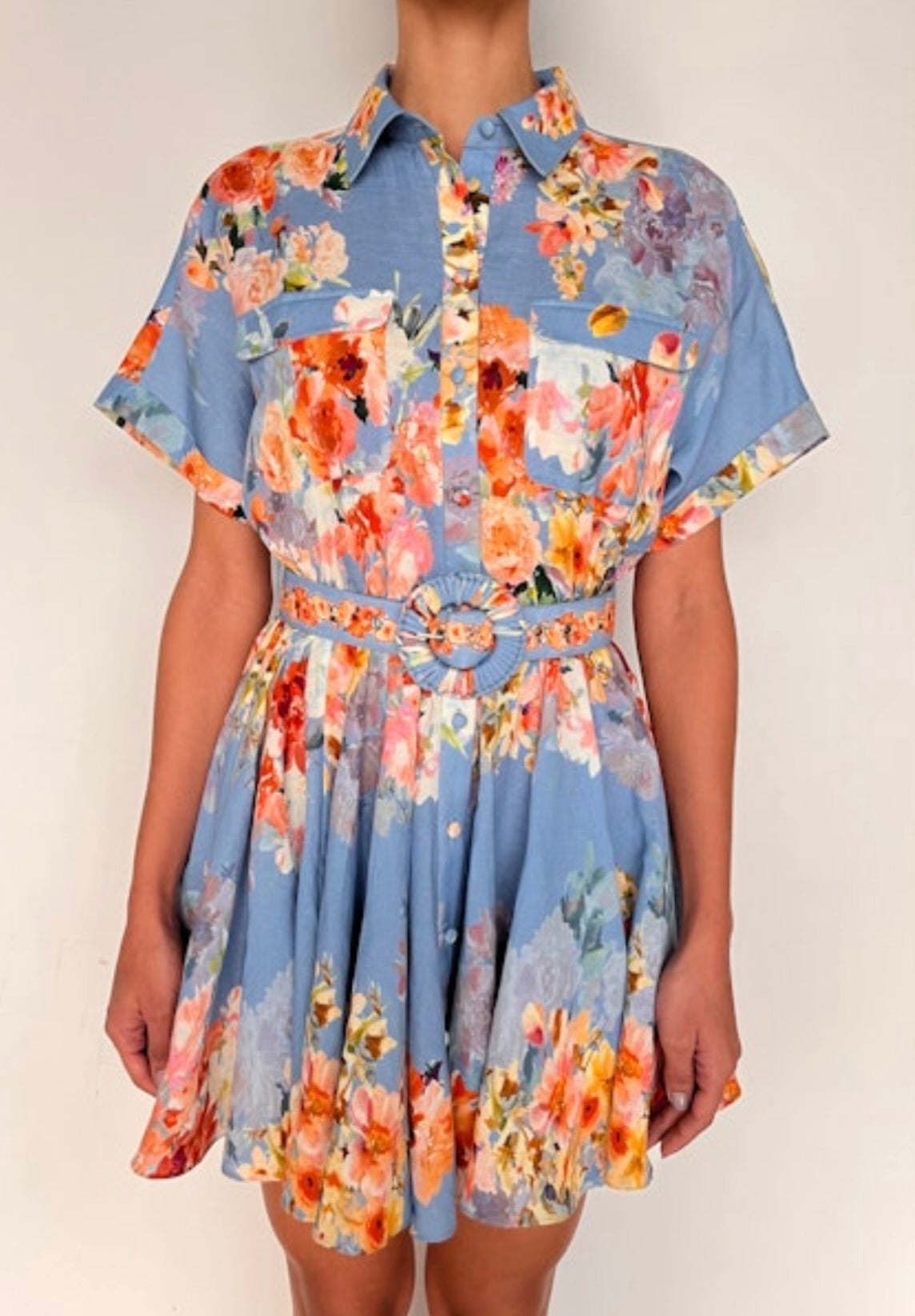 Stylish Short Dress with Adjustable Buckle Belt - Perfect for Casual Outings, Date Nights & Summer Parties