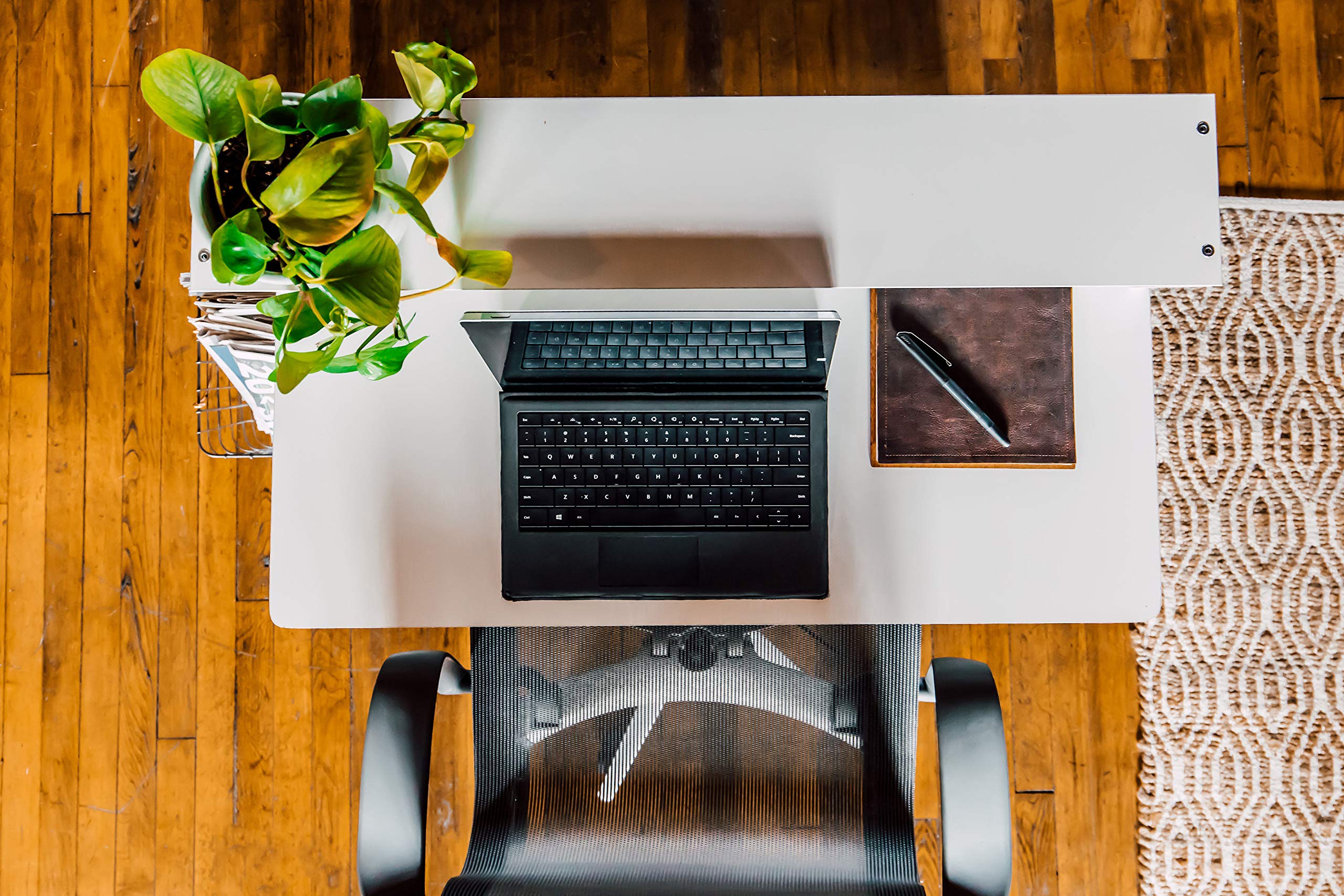 OneSpace Lennox Hutch Computer Desk - Compact White Writing Desk for Home Office, Small Workspace Solution - Perfect for Remote Work, Study & Small Spaces