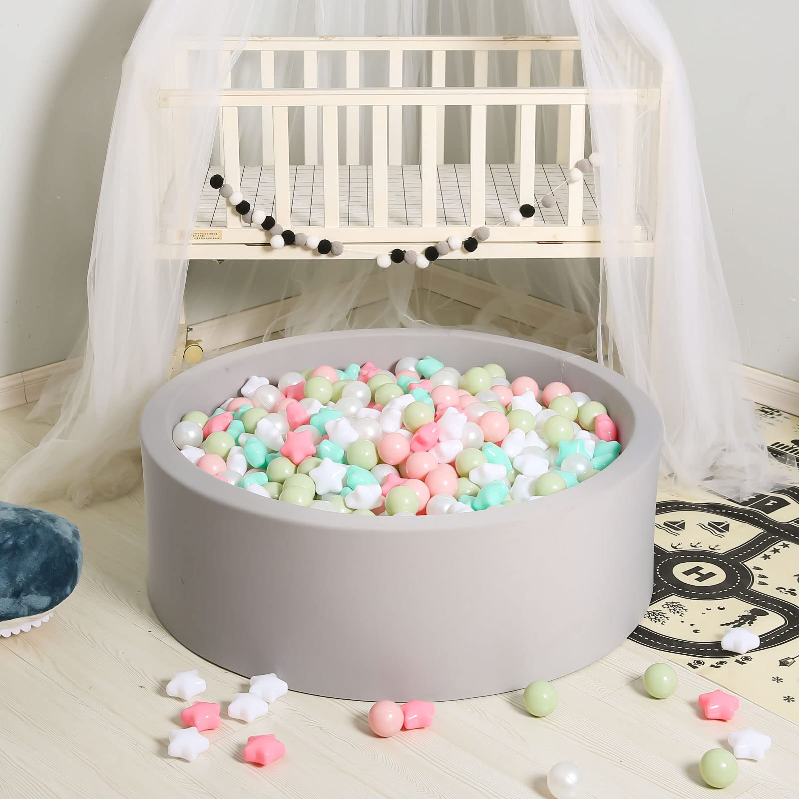 Non-Toxic 2.2-Inch Crush Proof Play Balls for Toddlers - Pack of 50/100/200 | BPA-Free, Phthalate-Free Plastic Ball Pit Balls | Safe for Indoor Play, Kids Parties & Sensory Play