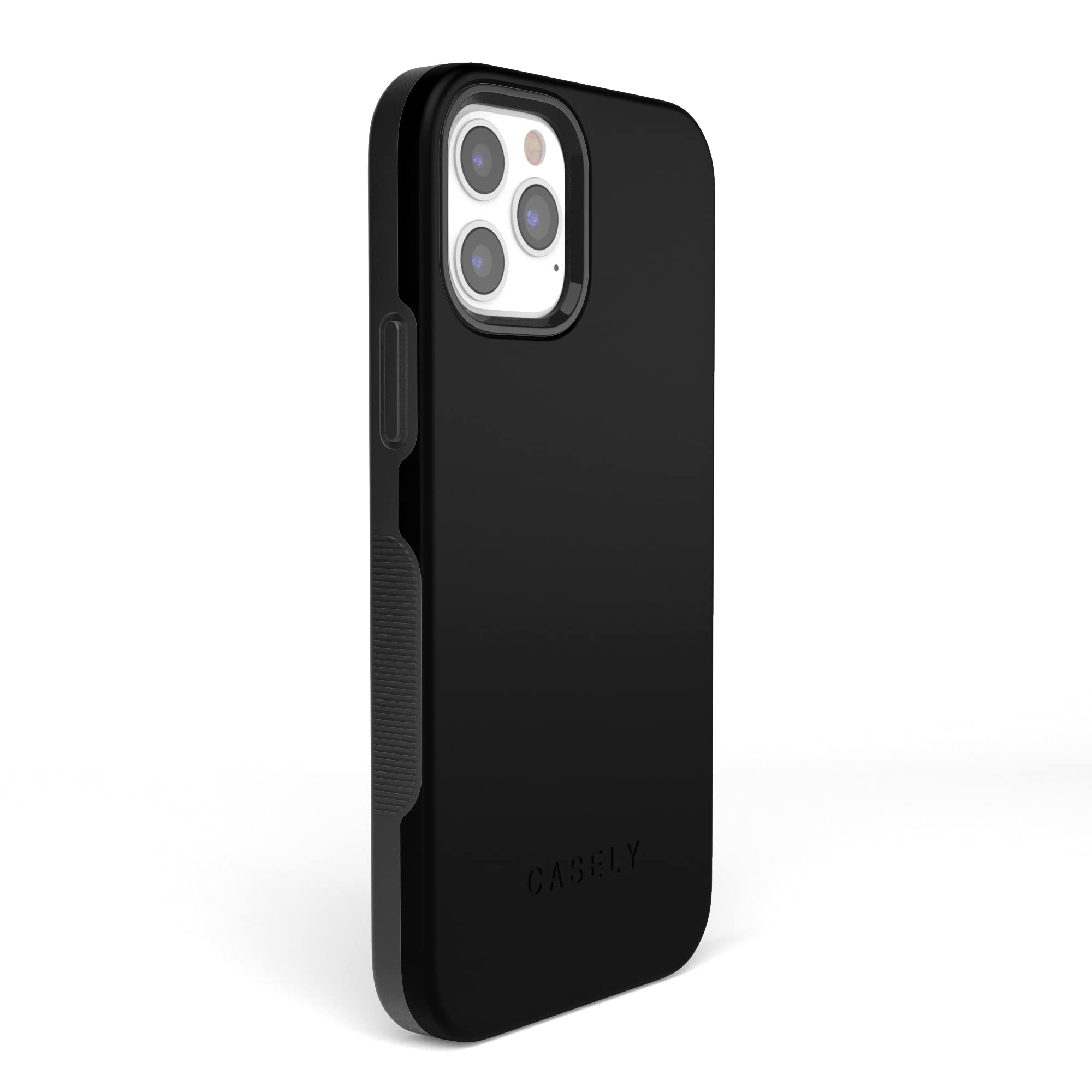 Casely iPhone 12/12 Pro Case - Slim Black Protective Cover with 360° Full-Body Protection, Precise Cutouts & 1mm Raised Camera Lip | Shockproof & Scratch Resistant | Perfect for Everyday Use, Travel & Outdoor Activities