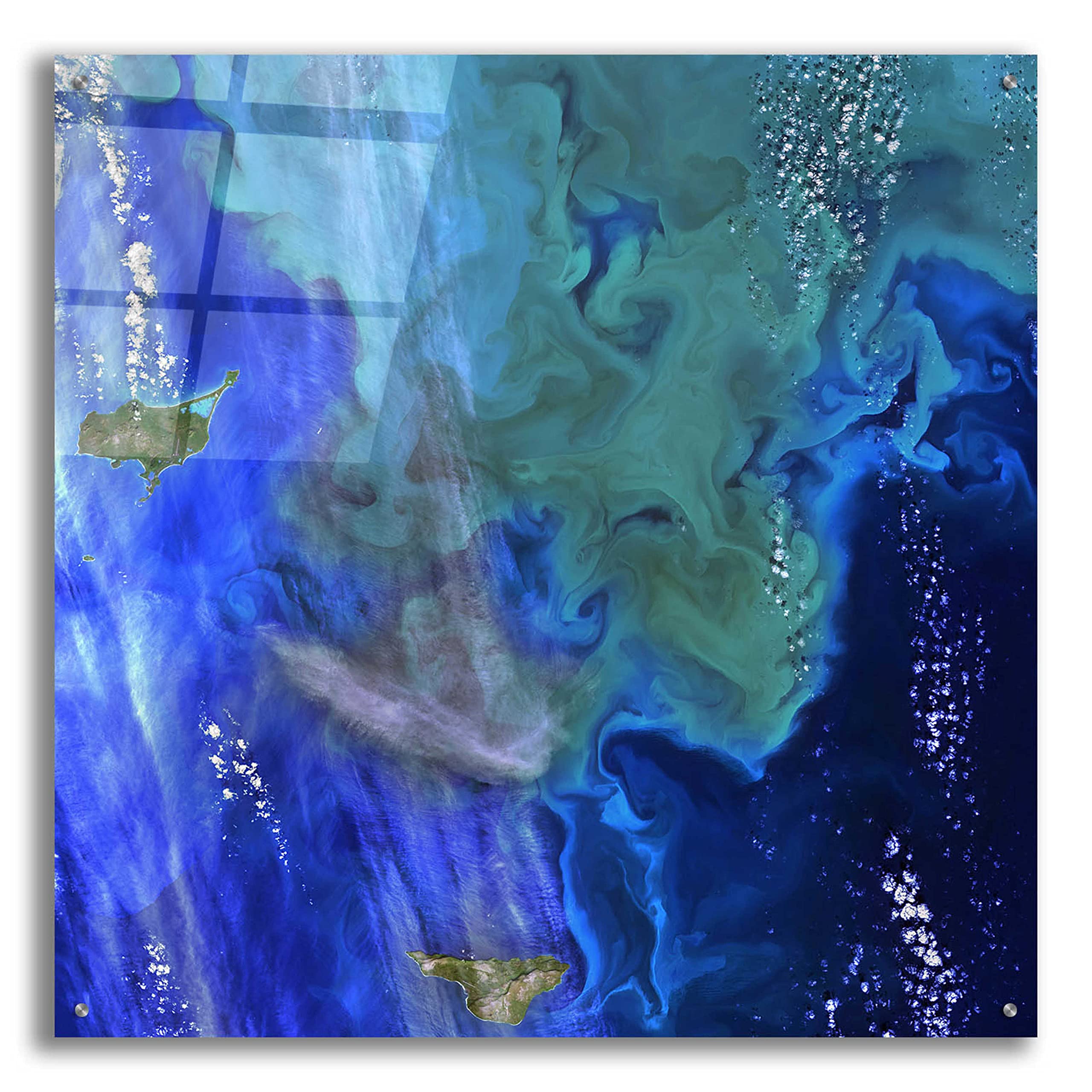 Epic Art 'Earth as Art: Earth's Aquarium' - 36x36 Inch Acrylic Glass Wall Decor | Modern Home & Office Wall Art | Perfect for Living Room, Bedroom or Office Decor