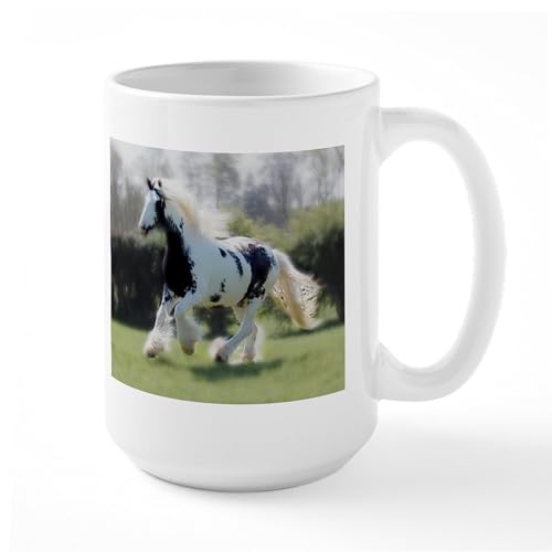 White - Gypsy Horse Mare Large Mug
