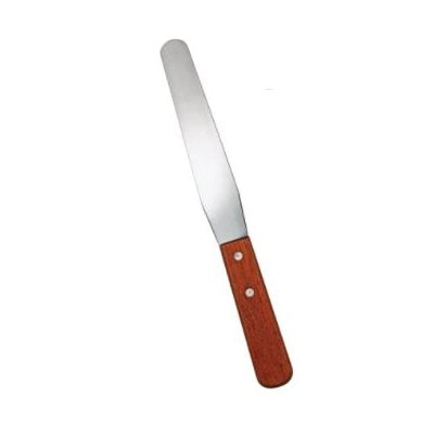Nella 10-Inch Stainless Steel Cake Spatula with Ergonomic Wood Handle - Perfect for Baking, Cake Decorating, and Pastry Making