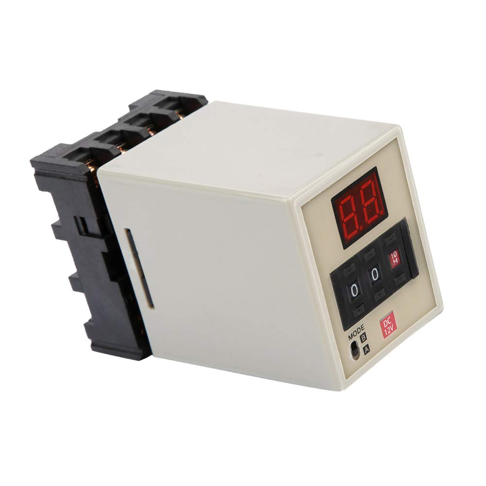 AH3-DM Digital Delay Timer Relay 0.01S-99H Dual Mode with LED Display | 12V/24V/110V/220V/380V DC/AC | Perfect for Industrial Automation, HVAC Systems & Electrical Control Panels