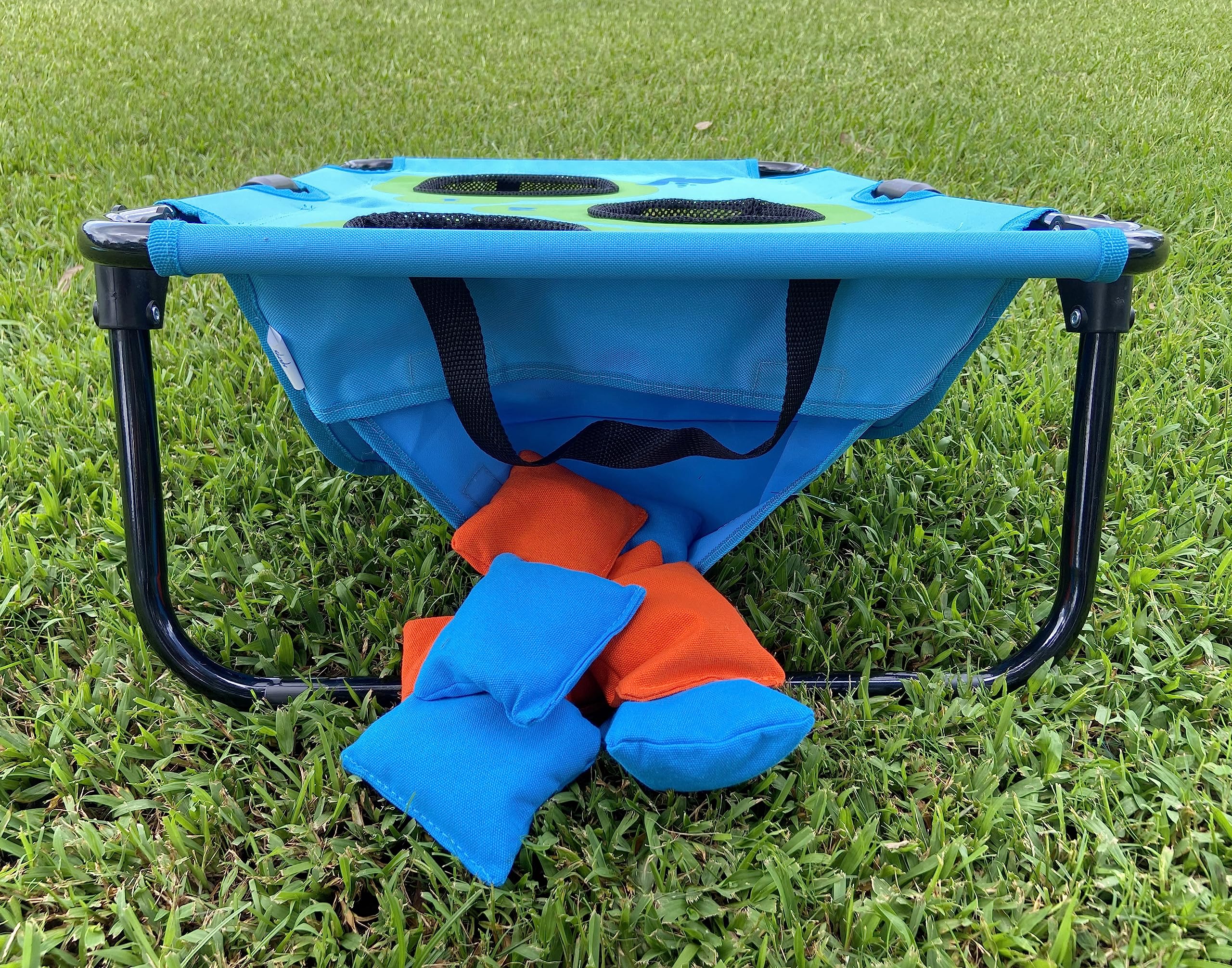 Seaturtle Sports Ultra Portable Cornhole Bean Bag Toss Game Set - Outdoor Lawn Backyard Tailgate Party & Beach Picnic Fun for Adults & Kids