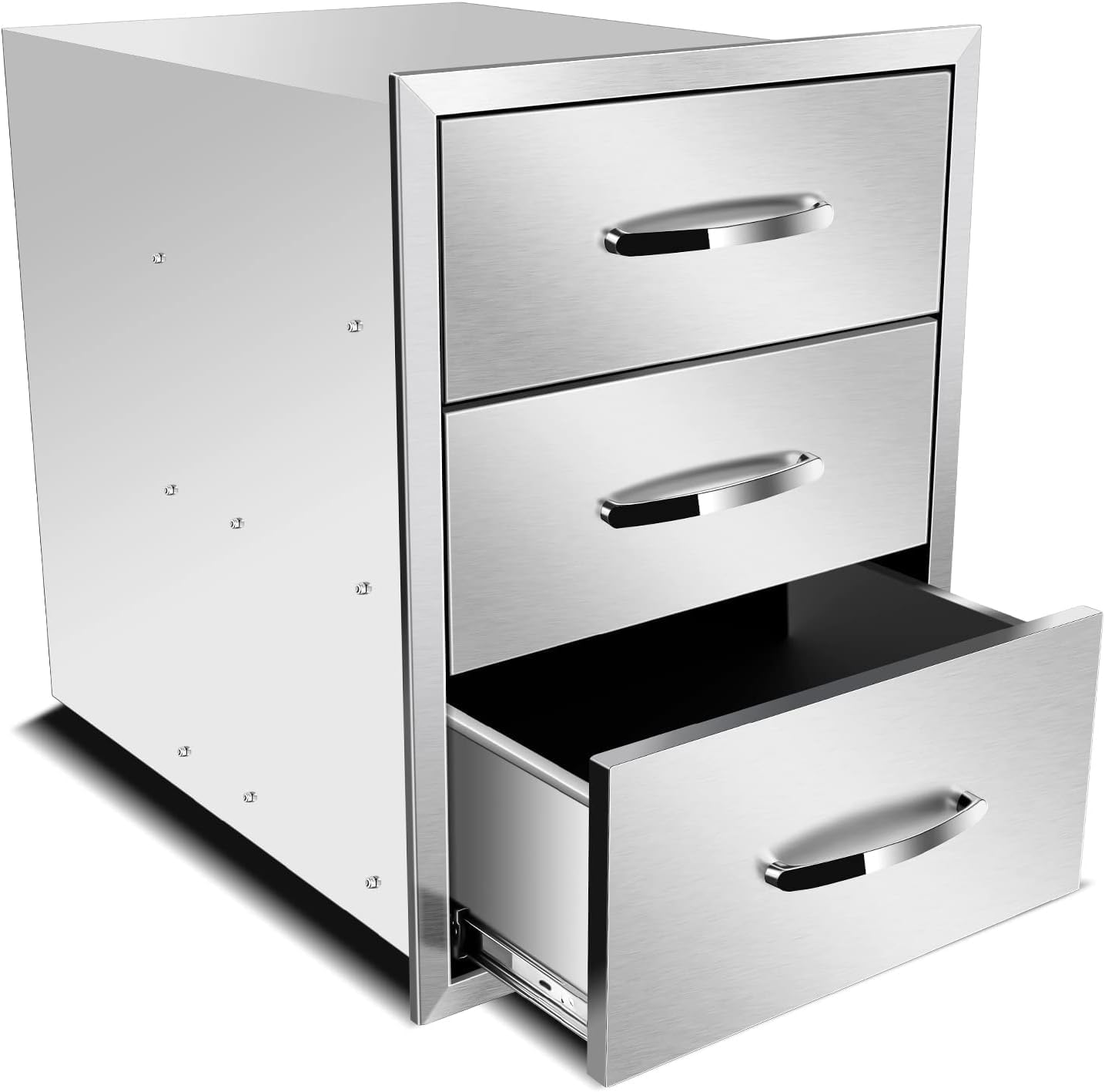 Premium 18W x 24H x 23D Inch Outdoor Kitchen Drawers - Waterproof BBQ Island Storage Cabinet for Patio Grill Stations | Durable Weather-Resistant Design for Backyard, Poolside & Outdoor Entertaining | Perfect for Grilling, Cooking & Party Storage