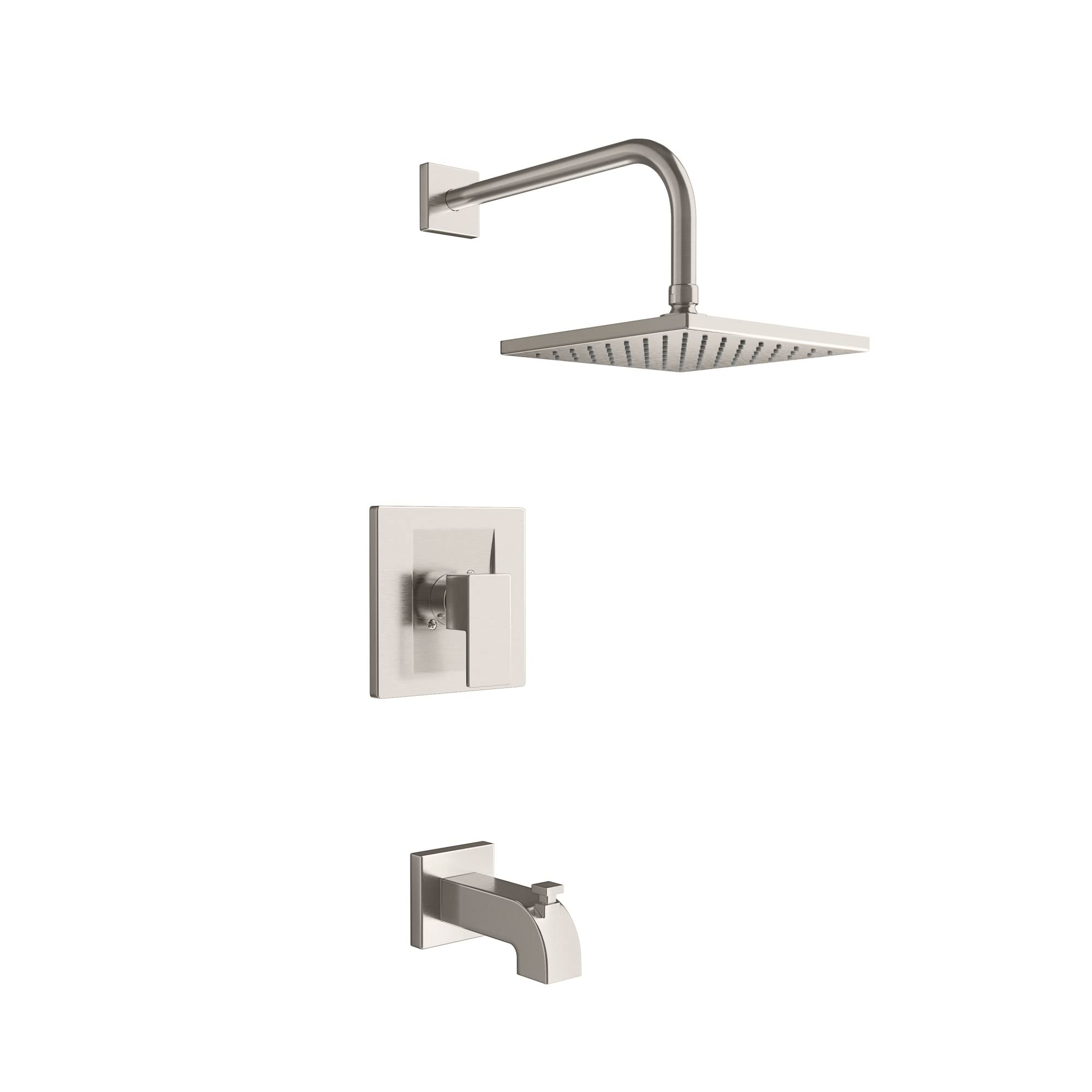PROFLO PF9830G2 Kelper Tub and Shower Trim Kit with 1.8 GPM Single Function Showerhead - Brushed Nickel Finish - No Rough-In Valve Included | Perfect for Bathroom Renovations & Modern Home Upgrades