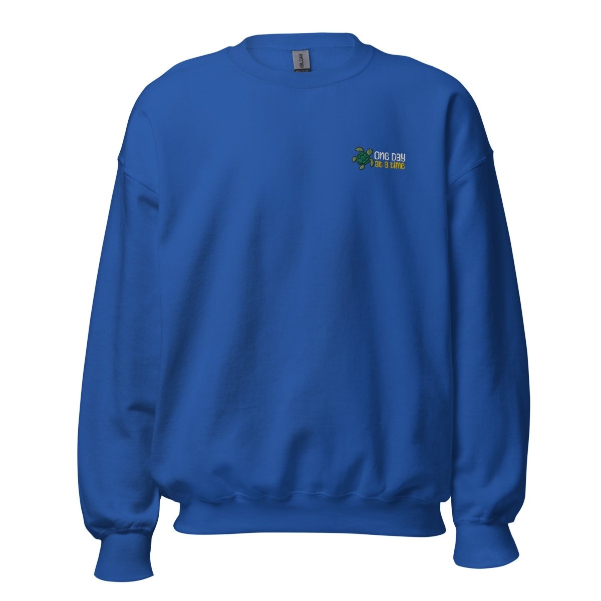 One Day at a Time Turtle Graphic Sweatshirt - Inspirational Comfort Hoodie for Women & Men - Perfect for Casual Wear, Yoga, and Mindfulness Activities