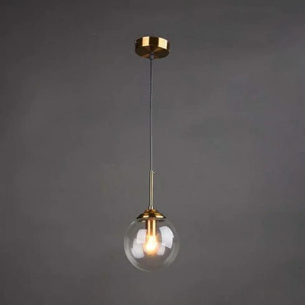 Modern Semi-Transparent Glass Single Bulb Minimalist Pendant Light - Perfect for Kitchen Island, Dining Room, or Bedroom Lighting