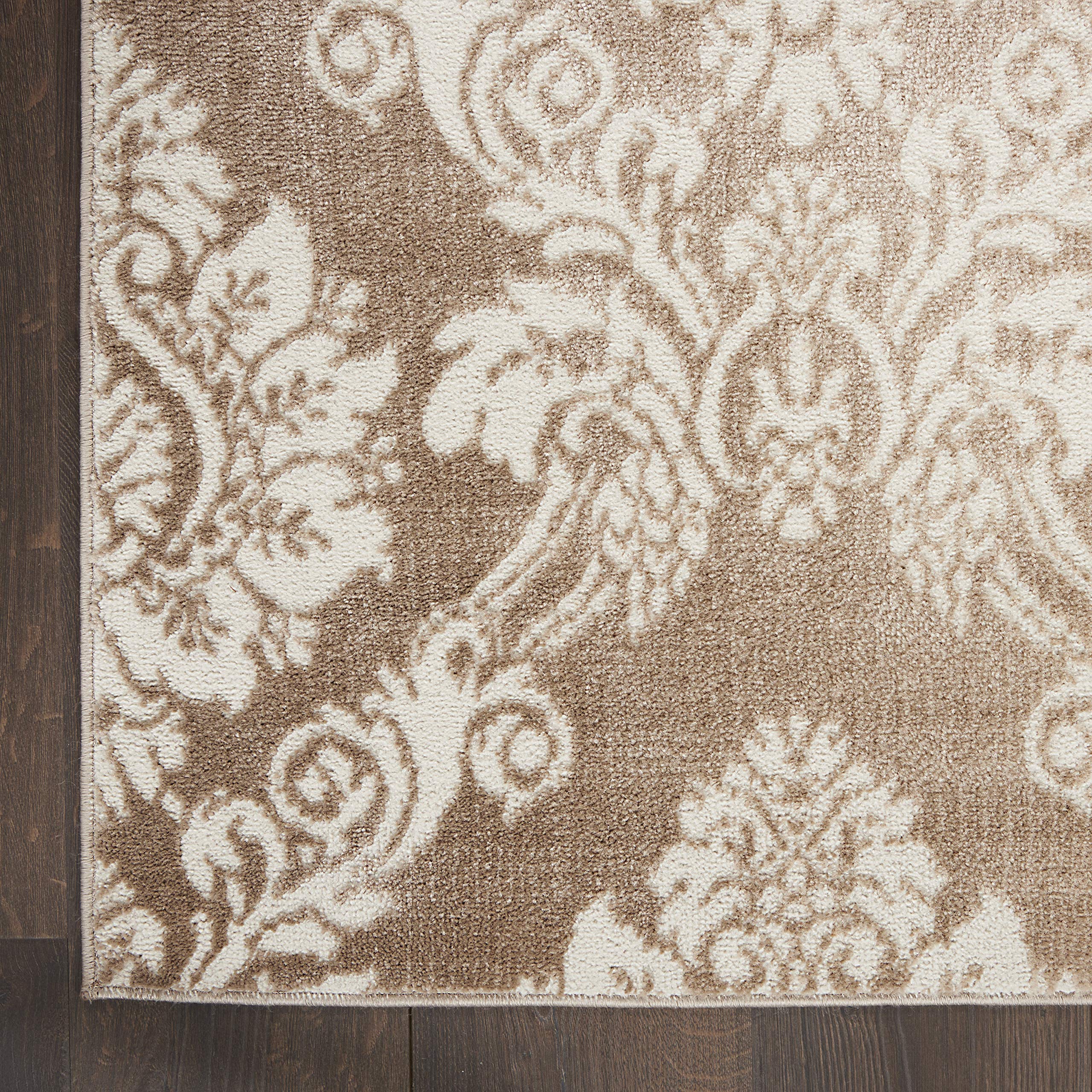 Nourison Elation Floral Ivory Mocha 5'3