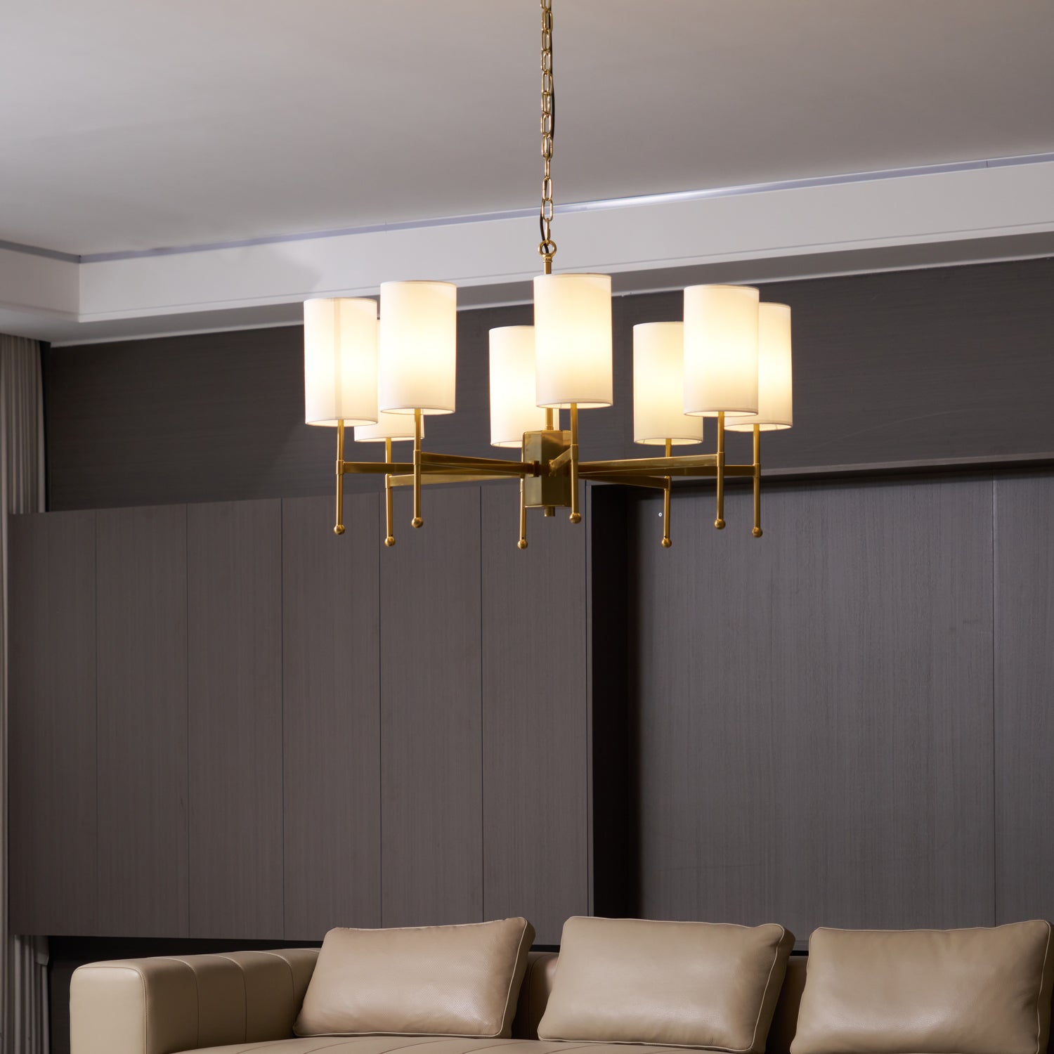 Kichler Modern Crystal Chandelier - Elegant Ceiling Light Fixture for Dining Room, Bedroom & Living Room - Stylish Home Decor Lighting Solution