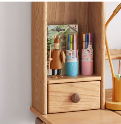 Solid Oak & Beech Wood Bookshelf - Sturdy Wooden Shelf for Home, Office & Library - Perfect for Organizing Books, Decor & Storage
