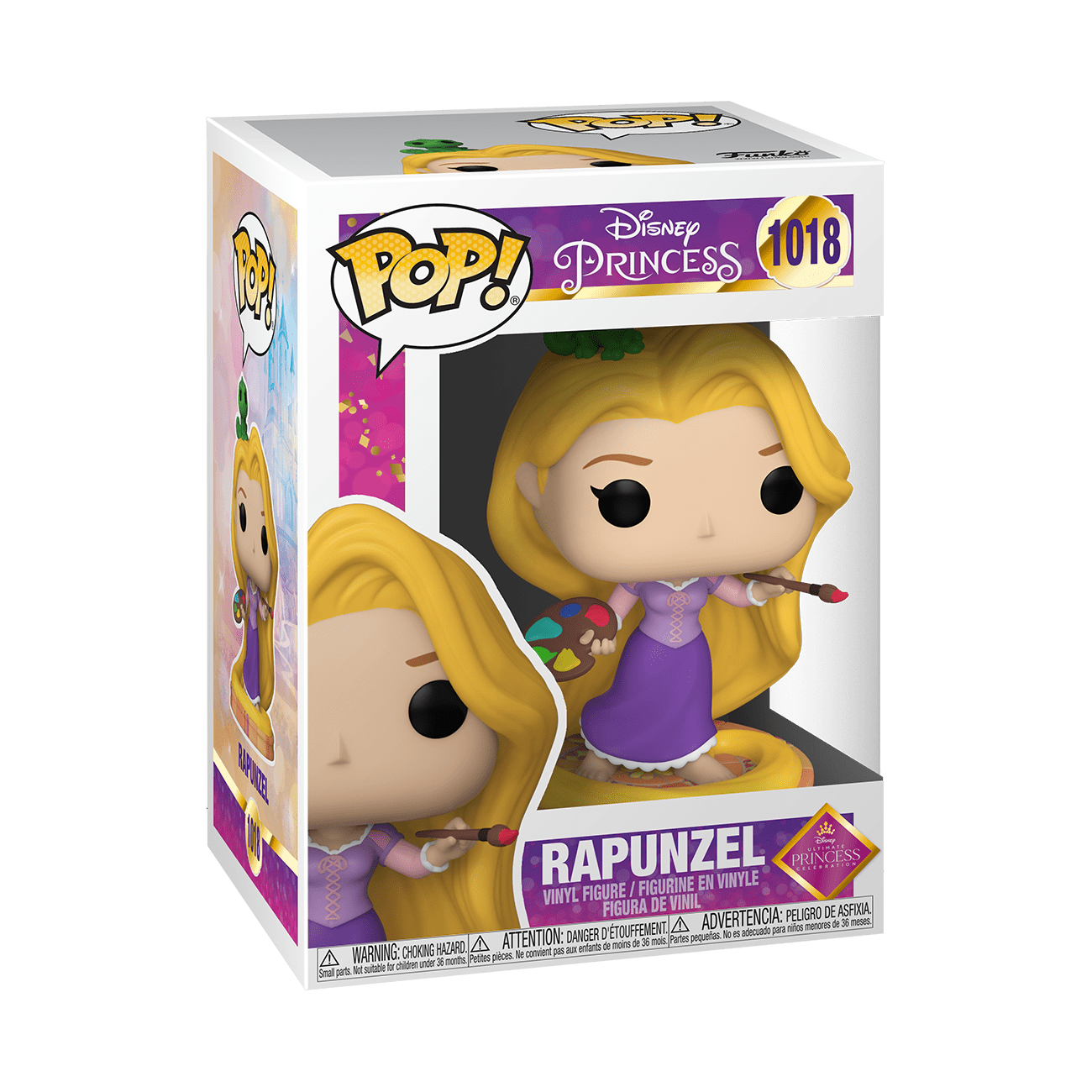 Disney Ultimate Princess Rapunzel Pop! Vinyl Figure #1018 - Collectible Toy for Disney Fans & Pop Culture Enthusiasts - Perfect for Home Decor, Gift Giving & Disney Collections