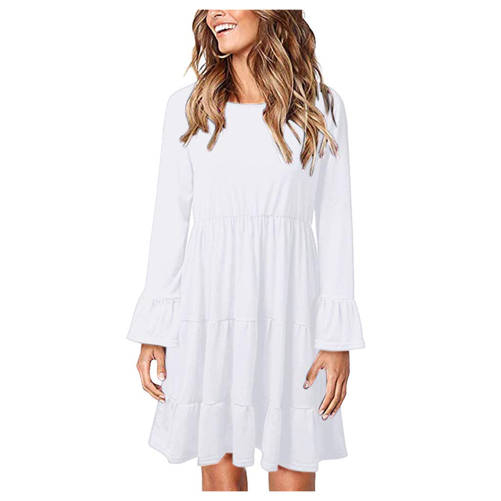 Vintage Floral Maxi Dress for Women - Elegant Midi Evening Dress with 3/4 Sleeves in White | Perfect for Summer Weddings, Garden Parties & Date Nights