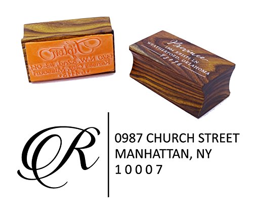 Custom Wood Mounted Rubber Stamp - Personalized Family Return Address Stamp for Wedding, Engagement & Thank You Cards - Perfect for DIY Invitations & Envelope Sealing