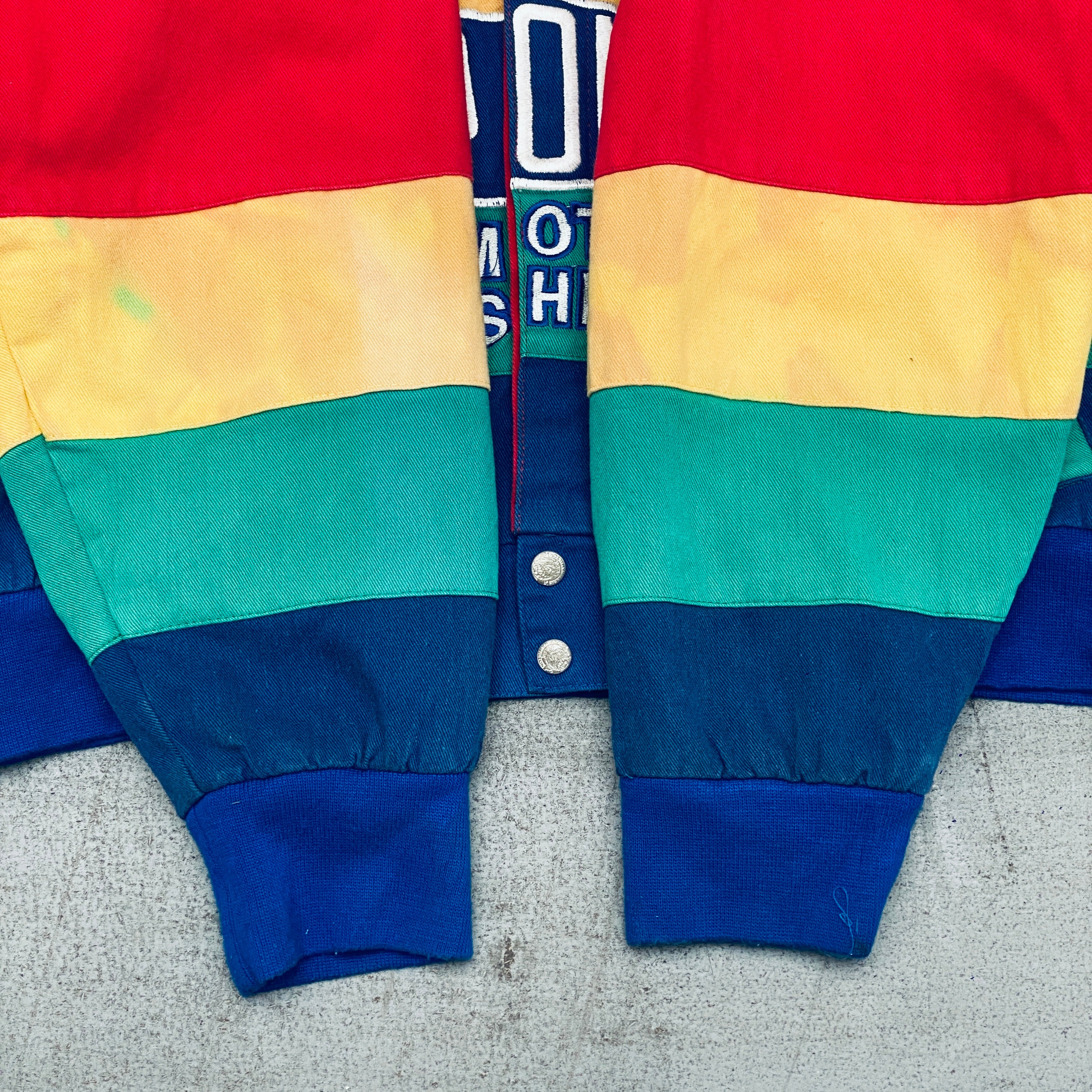 NASCAR Jeff Hamilton Rainbow Jacket - Men's Large Size - Official Licensed Merchandise for Racing Fans & Collectors | Perfect for Race Day, Gifts & NASCAR Events