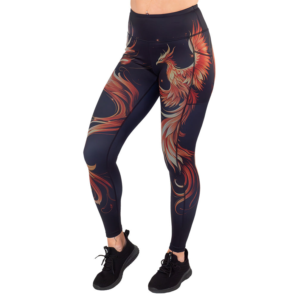 From The Ashes High Waist Yoga Leggings for Women - Comfortable Workout Pants for Gym, Running & Lounge Wear