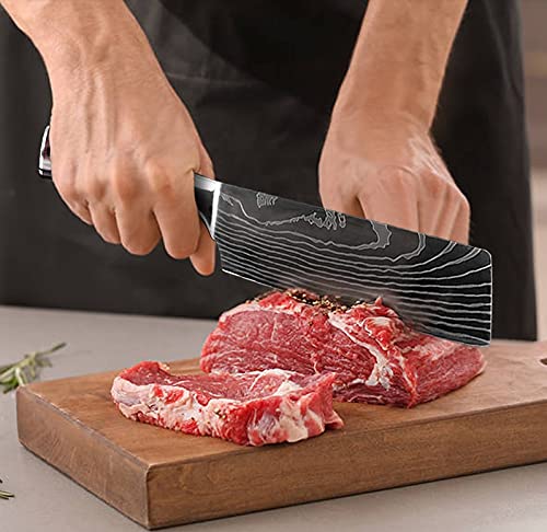 Professional 8-Piece Japanese Chef Knife Set - 3.5 to 8 Inch Ultra Sharp 440A Stainless Steel Kitchen Knives with Sheaths - Perfect for Home Chefs, Cooking Enthusiasts & Culinary Professionals - Ideal for Slicing, Dicing, Chopping & Food Preparation