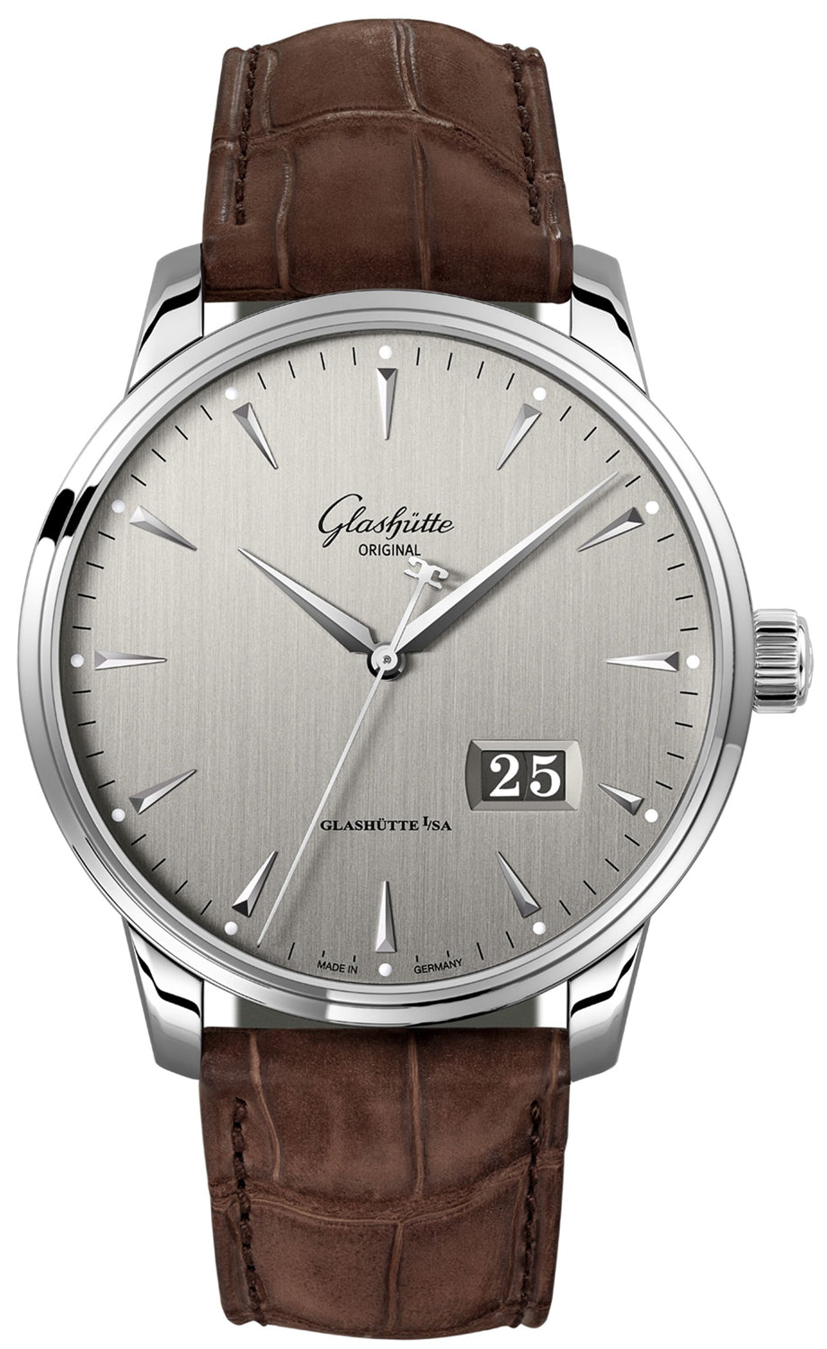 Glashutte Original Senator Excellence Panorama Date Stainless Steel Men's Watch - Luxury Automatic Timepiece for Business & Formal Occasions