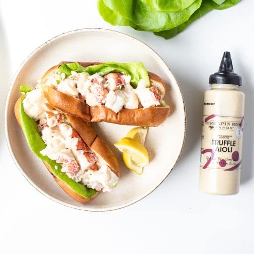 Terrapin Ridge Farms Gourmet Truffle Hot Sauce & Truffle Aioli Set - 2 Premium Squeeze Bottles for Cooking, Grilling & Garnishing - Perfect for Steak, Burgers, Pasta & Appetizers