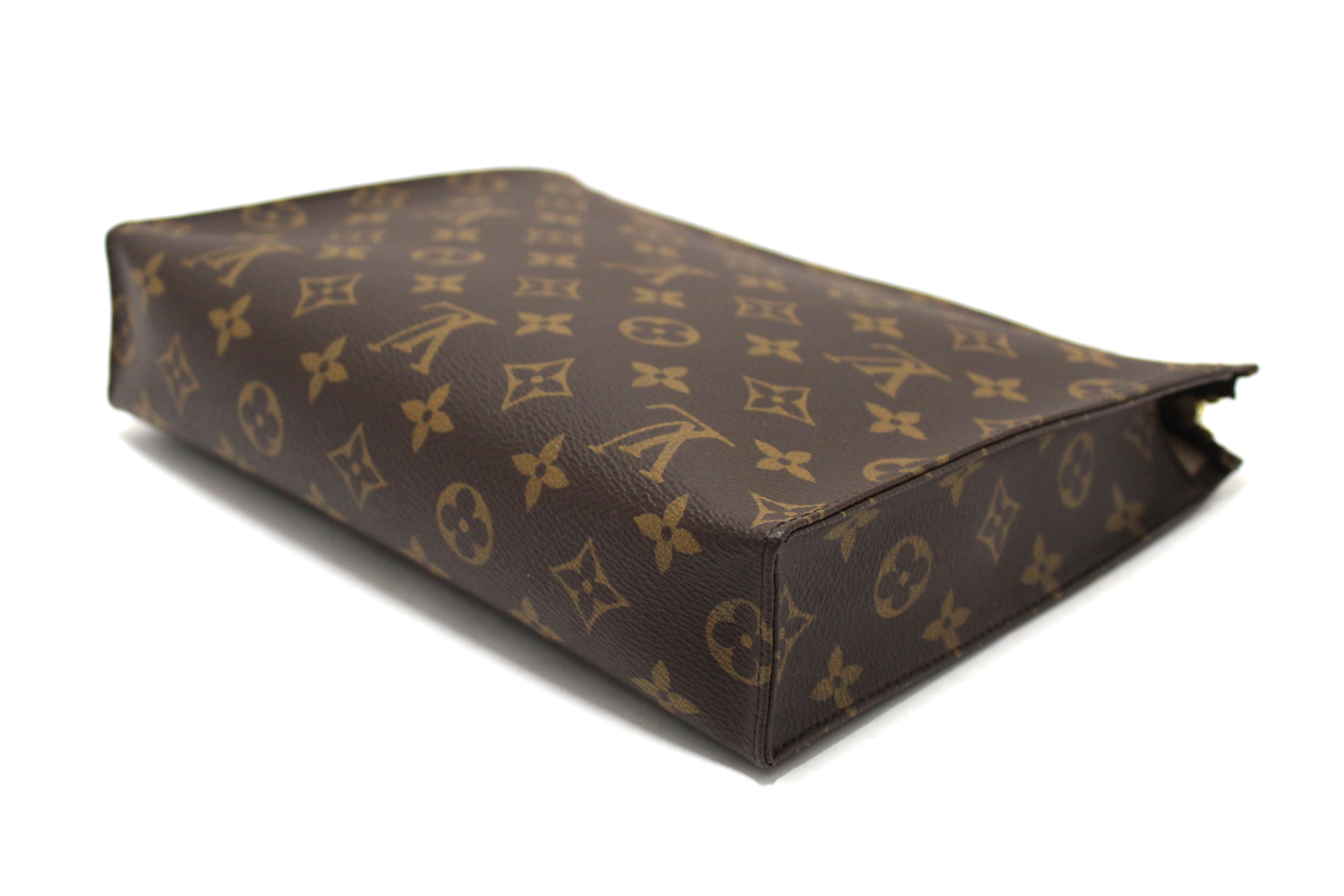 Authentic Louis Vuitton Monogram Canvas Toiletry Pouch 26 | Travel Cosmetic Bag | Luxury Makeup Organizer for Women | Perfect for Travel, Gym & Daily Essentials Storage