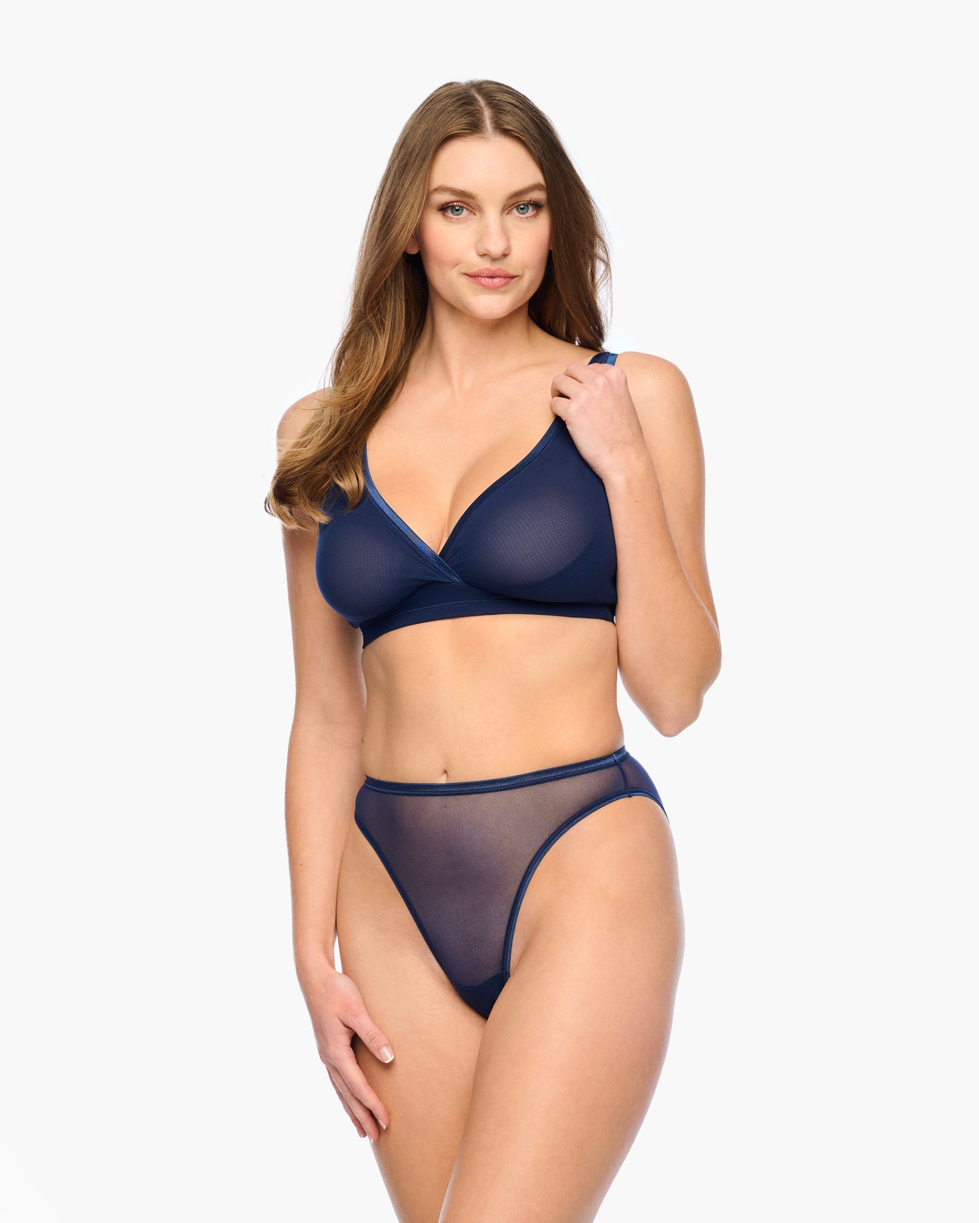 Soire Confidence High Waist Bikini Bottom - Navy Blue - Comfortable Swimwear for Women - Perfect for Beach, Pool & Summer Vacations