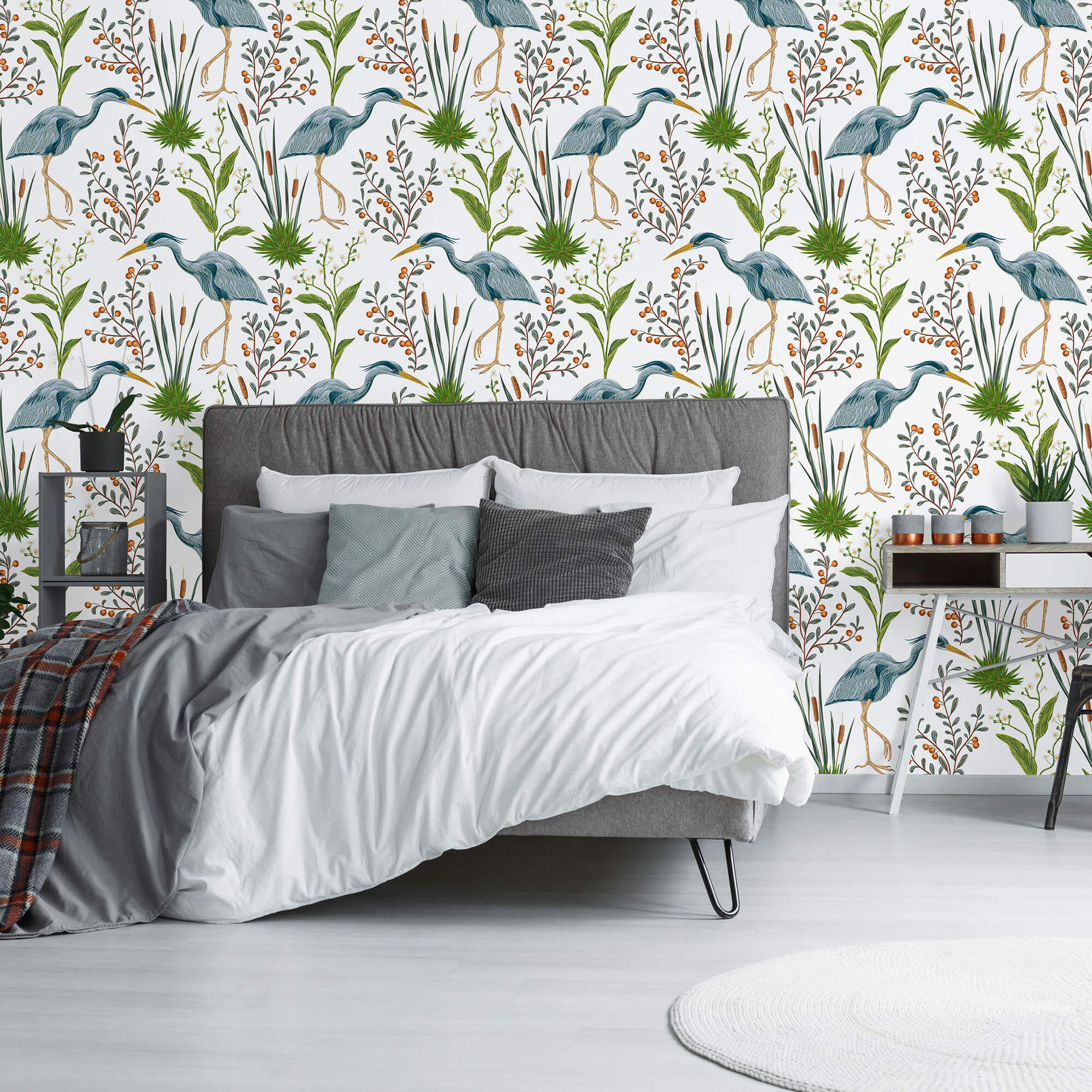 Blue Bird Animal Wallpaper 9623 - Nature Inspired Wall Decor for Living Room, Bedroom & Nursery | Peel and Stick Removable Wall Mural