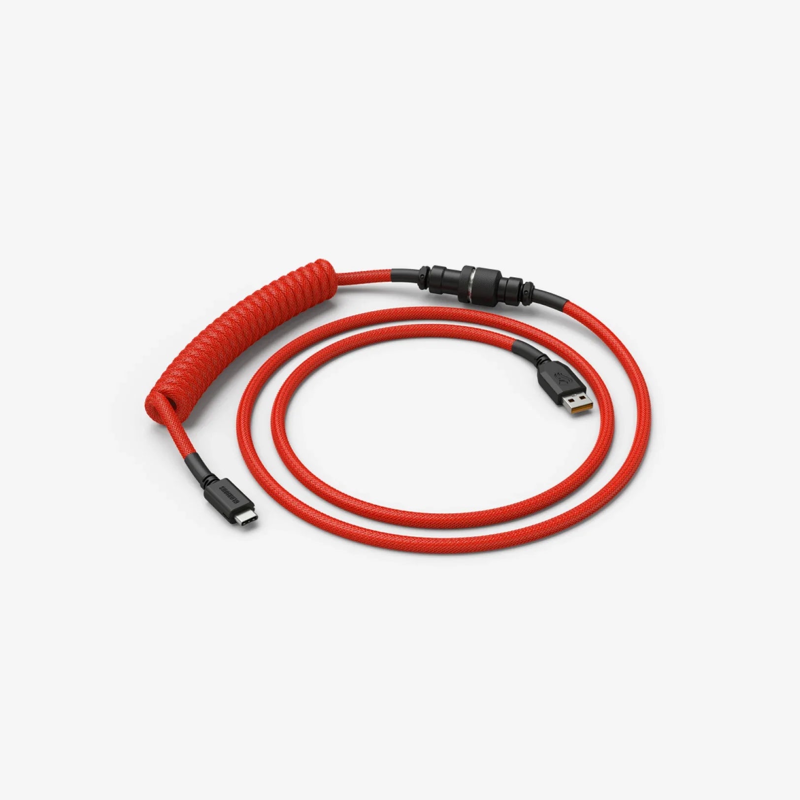 Premium Coiled USB Cable for Mechanical Keyboards - Aviator Connector, Durable & Tangle-Free - Perfect for Gaming, Typing & Office Workspaces