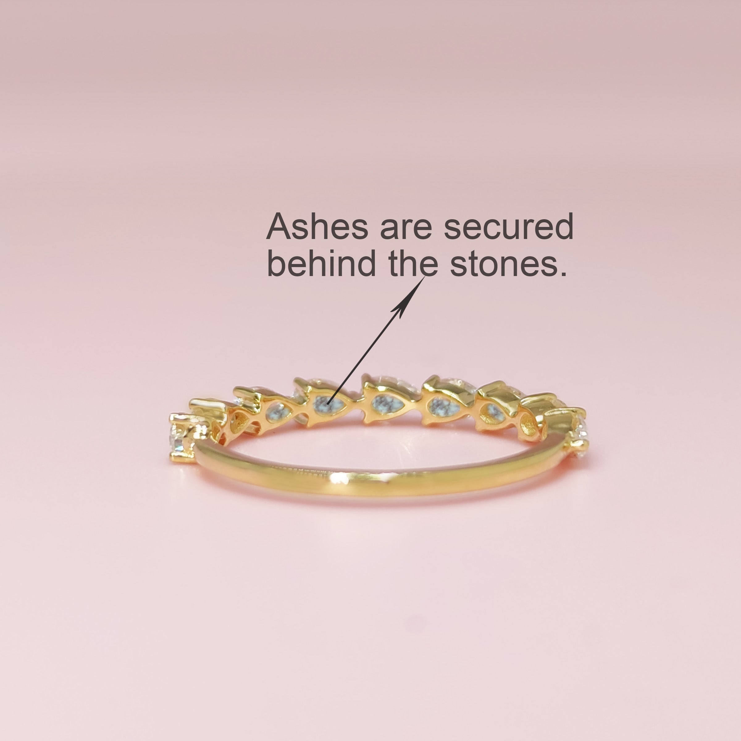 Eternal Sparkle Memorial Ashes Ring - Elegant Cremation Jewelry for Loved Ones | Perfect for Remembrance, Funerals & Keepsake Gifts