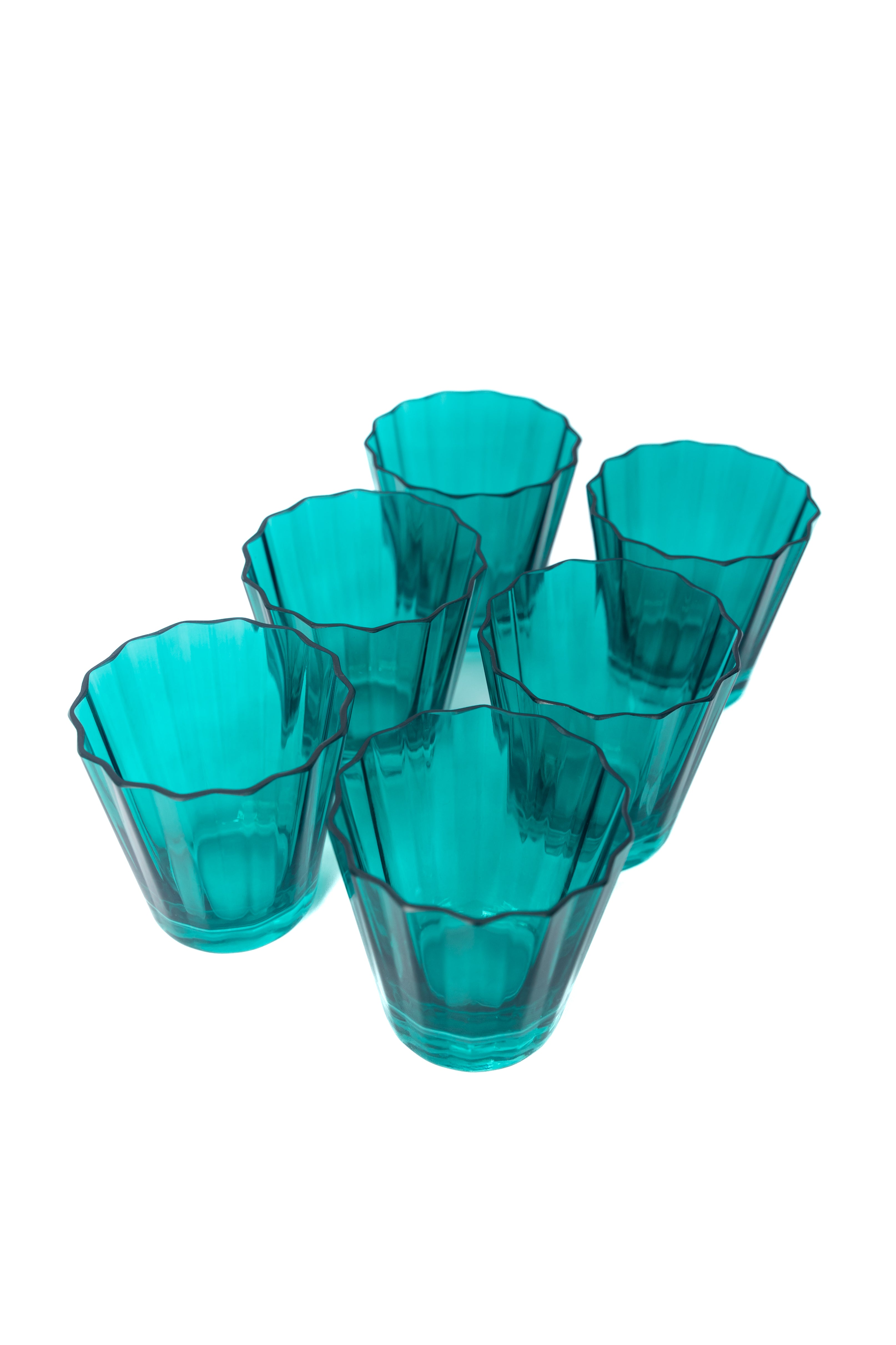 Estelle Colored Sunday Lowball Glasses - Set of 6 Emerald Green Drinking Cups for Cocktails, Juice & Iced Coffee | Elegant Barware for Home Entertaining & Gifts