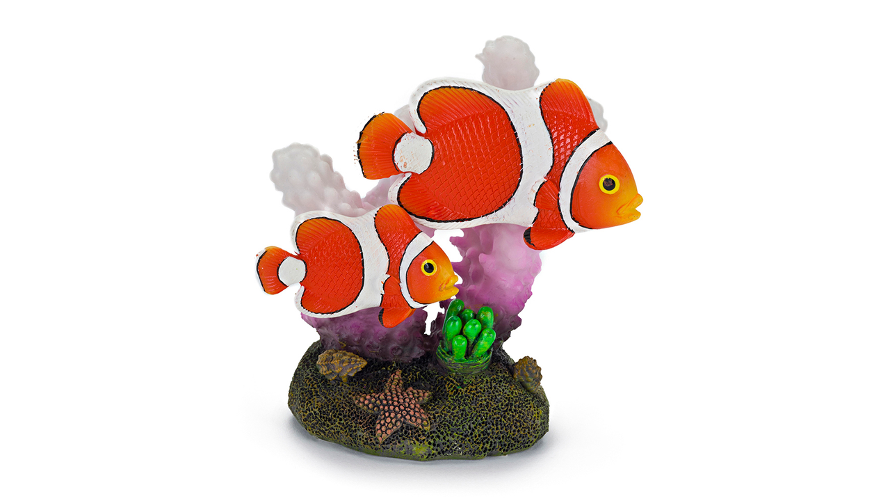 Vibrant Clown Fish & Coral Reef Decor - Perfect for Aquarium, Fish Tank, and Ocean-Themed Home Decor