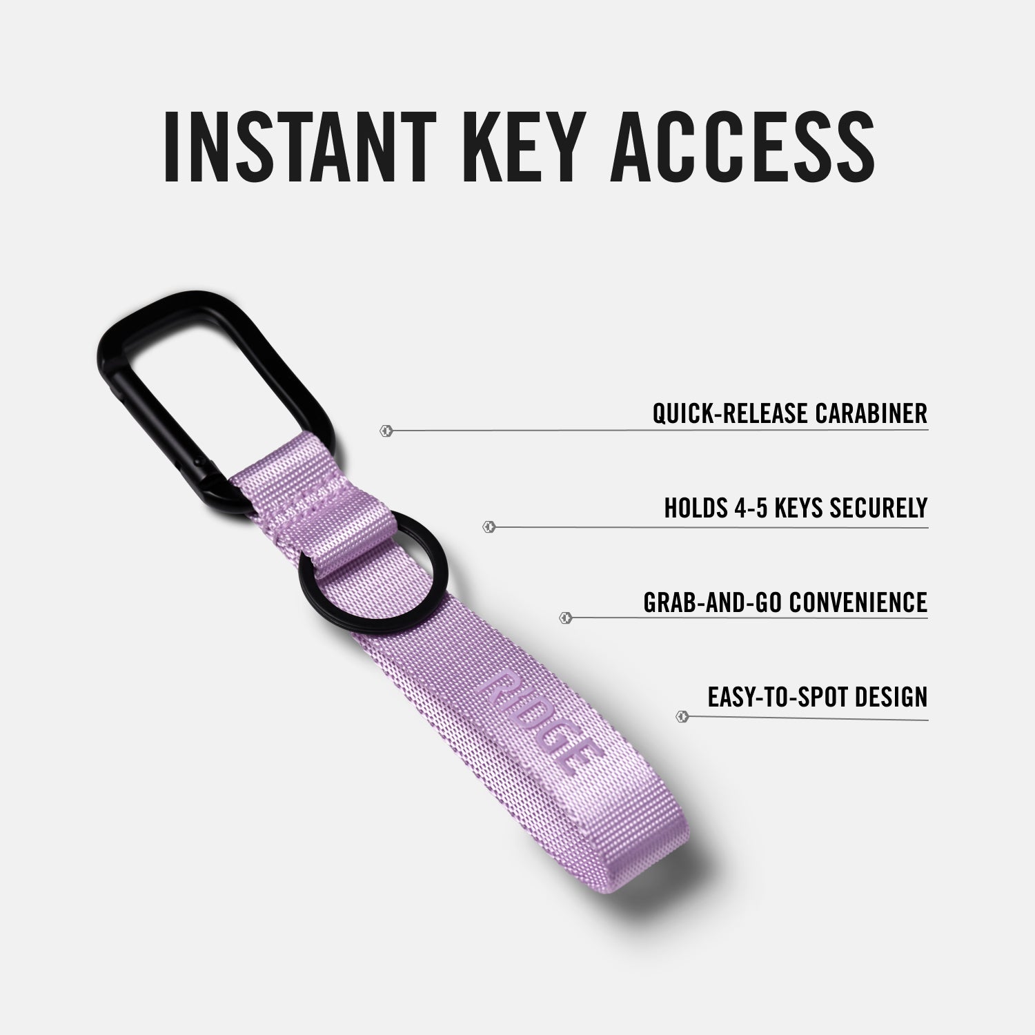Lavender Scented Everyday Keychain - Aromatherapy Key Holder for Stress Relief & Relaxation | Perfect for Home, Office, Car & Travel Accessories