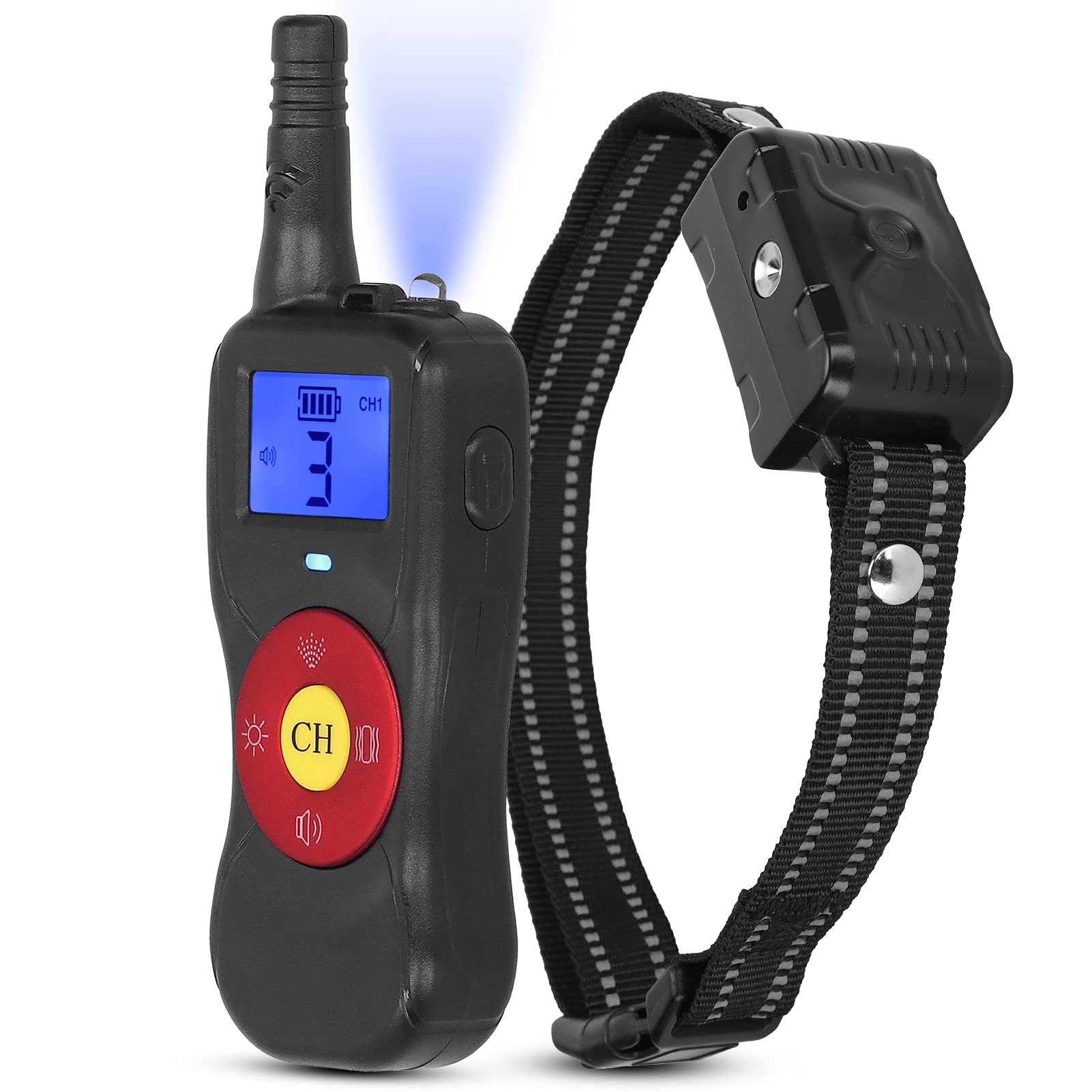 Dog Training Shock Collar with Spray, Vibration & Sound - Waterproof Rechargeable Anti-Bark Collar with 800M Remote Control for Small Medium Large Dogs | Perfect for Obedience Training, Night Walks & Noise Control