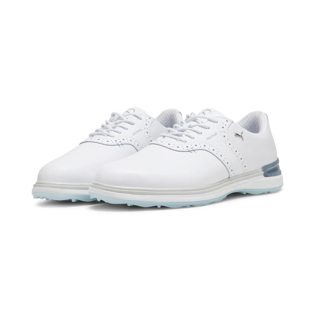 Puma Avant Running Shoes for Men - White/Ash Gray/Icy Blue | Lightweight & Breathable Sneakers for Jogging, Gym & Casual Wear