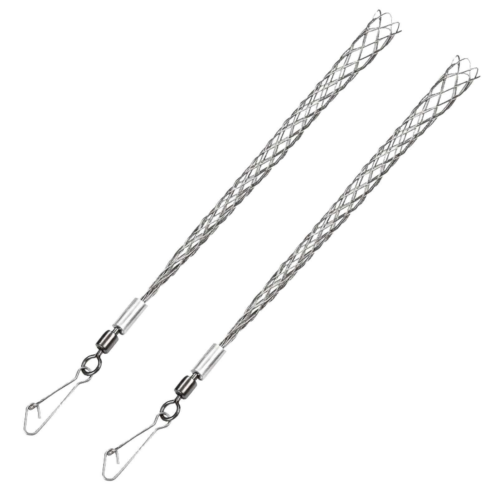 2 Pcs Metal Cable Puller Socks - 1/2 Inch Wire Pulling Grip Tools for Electrical Work, Heavy Duty Mesh Cable Pulls for Light & Thick Cables - Perfect for Electricians, Construction, and DIY Home Wiring Projects